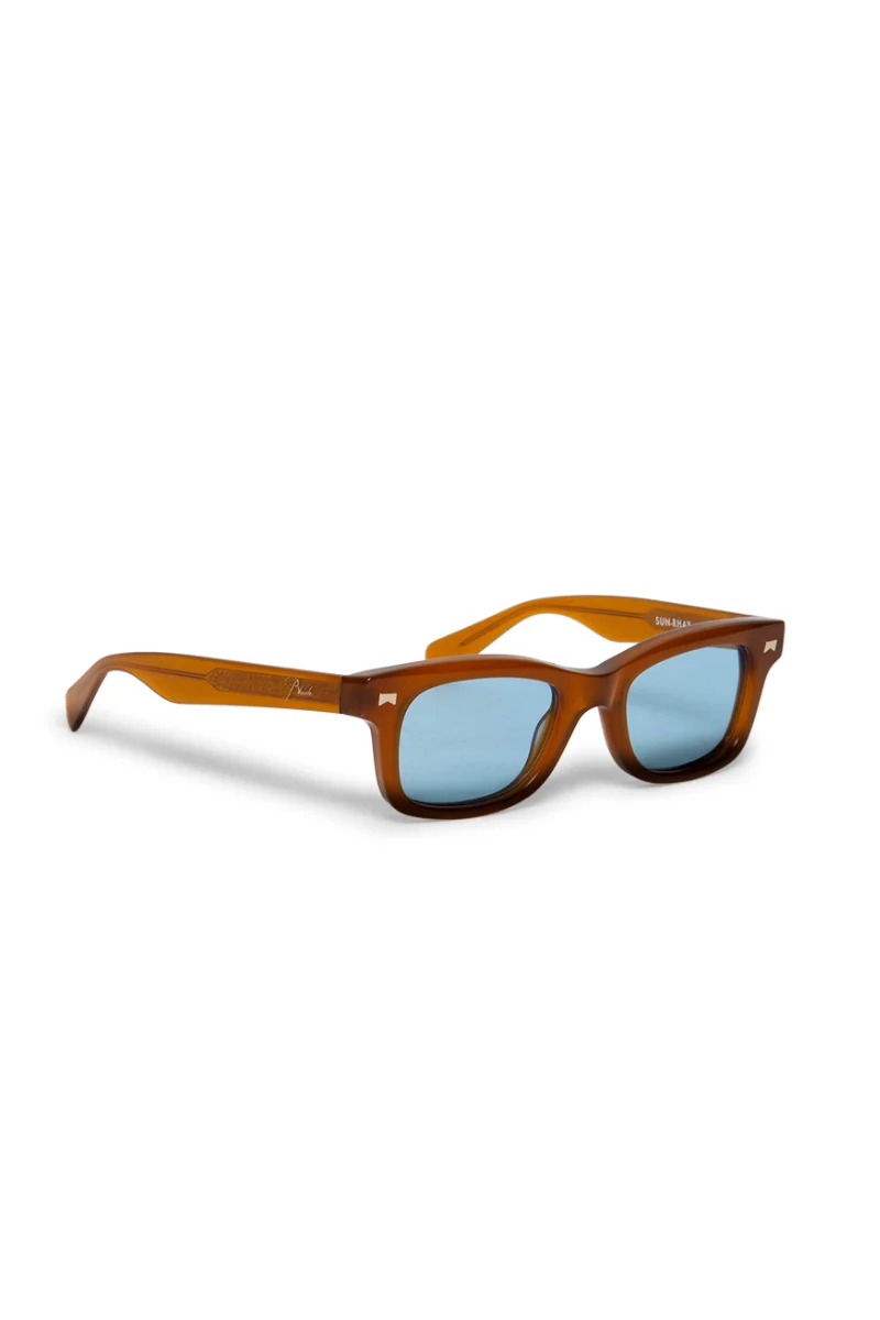 Rhude Classic Rectangle Sun Ray Sunglasses Brown - Image 2