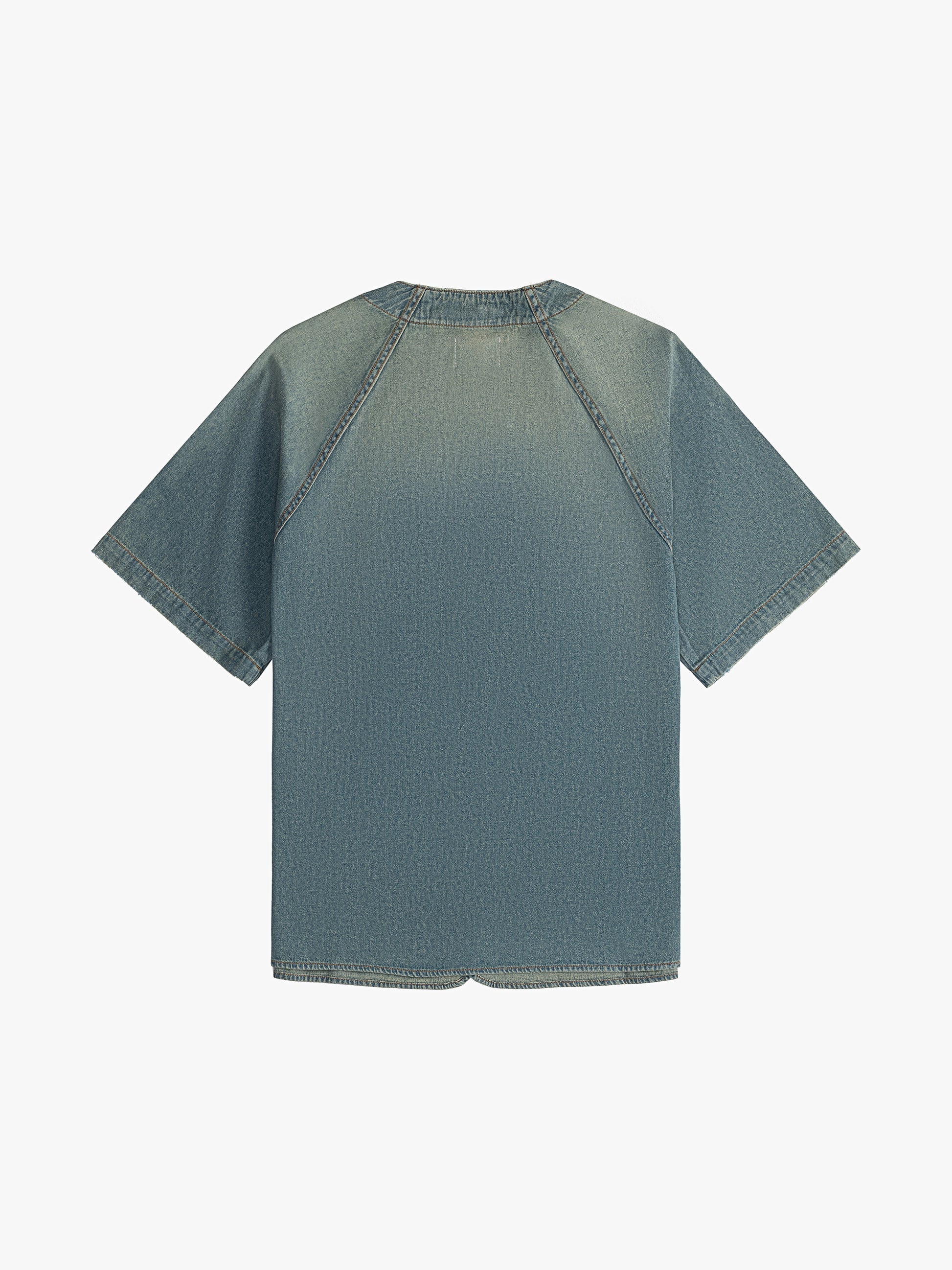 RHUDE MEN'S BASEBALL DENIM SHIRT NWT - Image 2