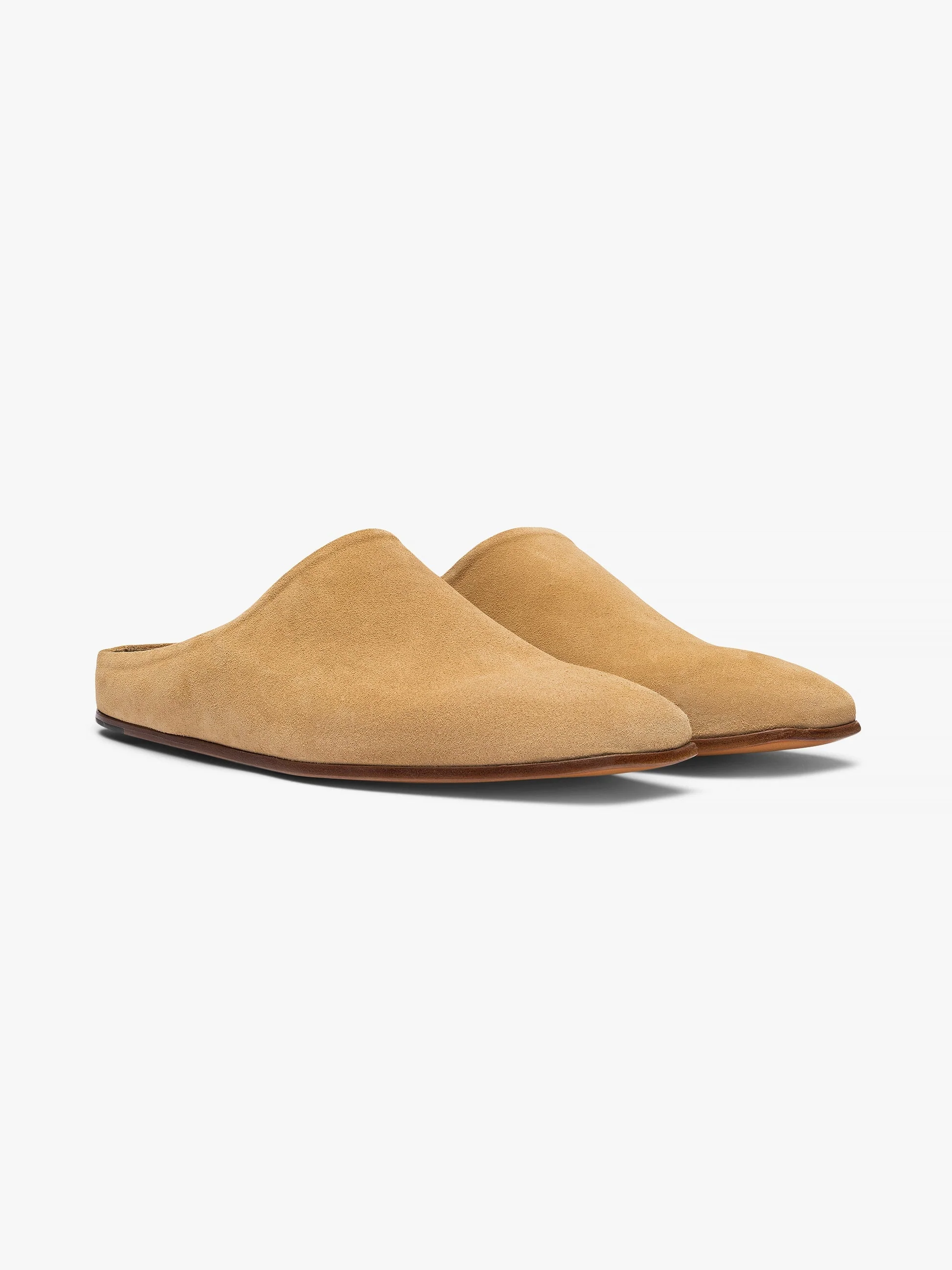 RHUDE MEN'S CHATEAU SUEDE MULES SUEDE TAN NWT - Image 2