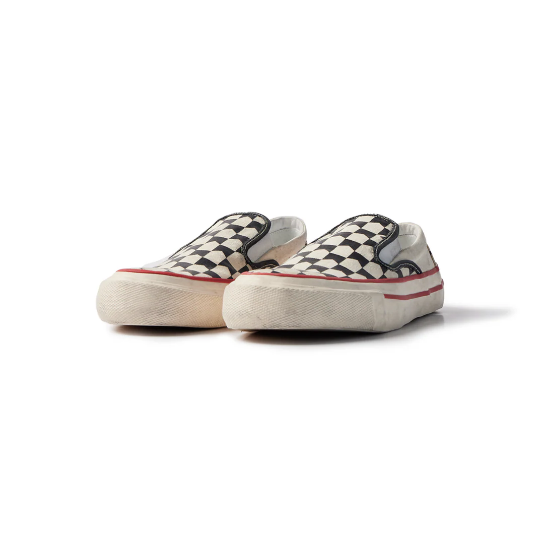RHUDE MEN'S CHEVRON CHECKERED SLIP ON SNEAKER NWT