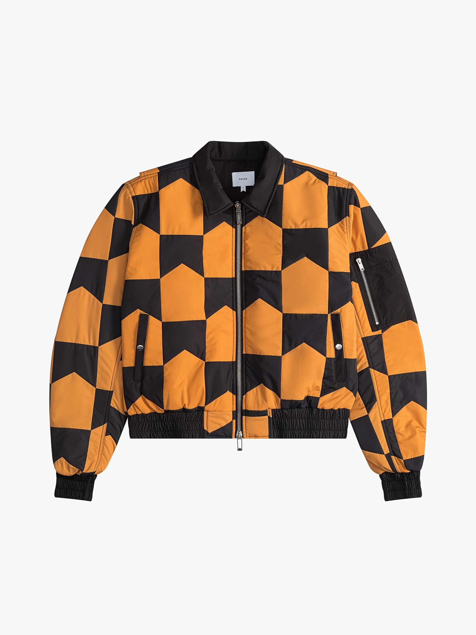 RHUDE MEN'S CHEVRON QUILTED MA1 JACKET NWT