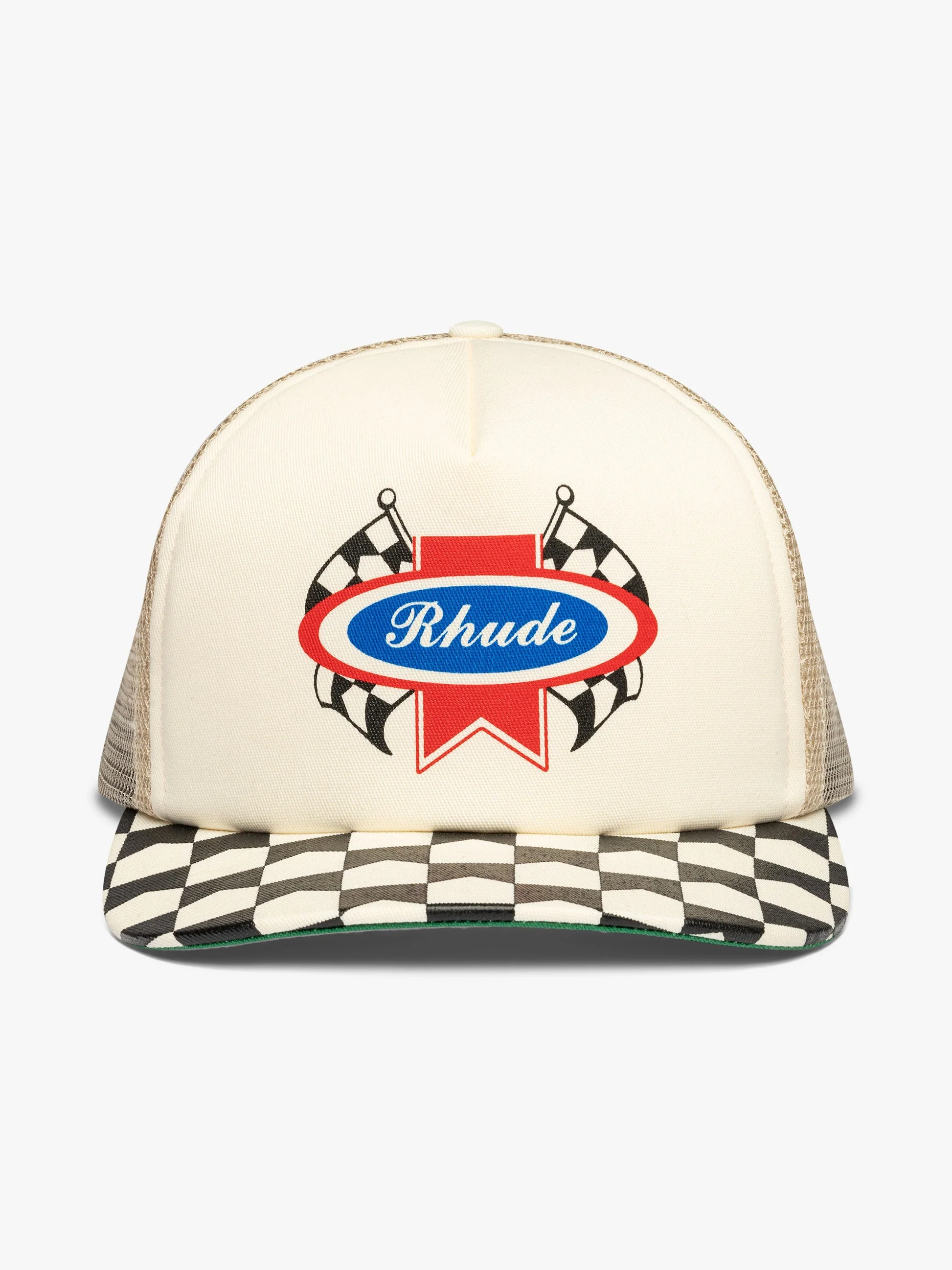 RHUDE MEN'S CHEVRON RALLY TRUCKER HAT NWT