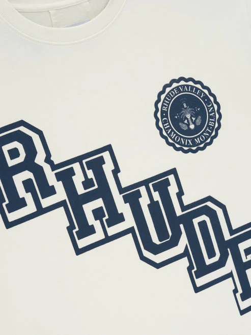 RHUDE MEN'S COLLEGIATE CREST TEE NWT - Image 3