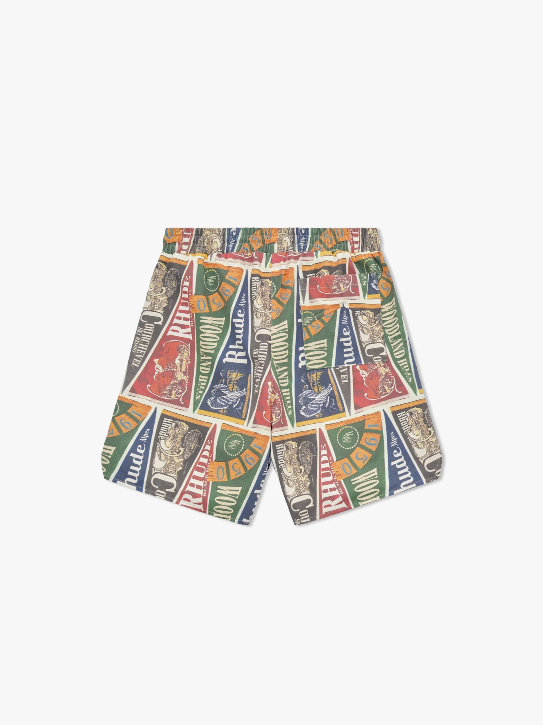 RHUDE MEN'S COLLEGIATE FLAG TWILL SHORT NWT - Image 2