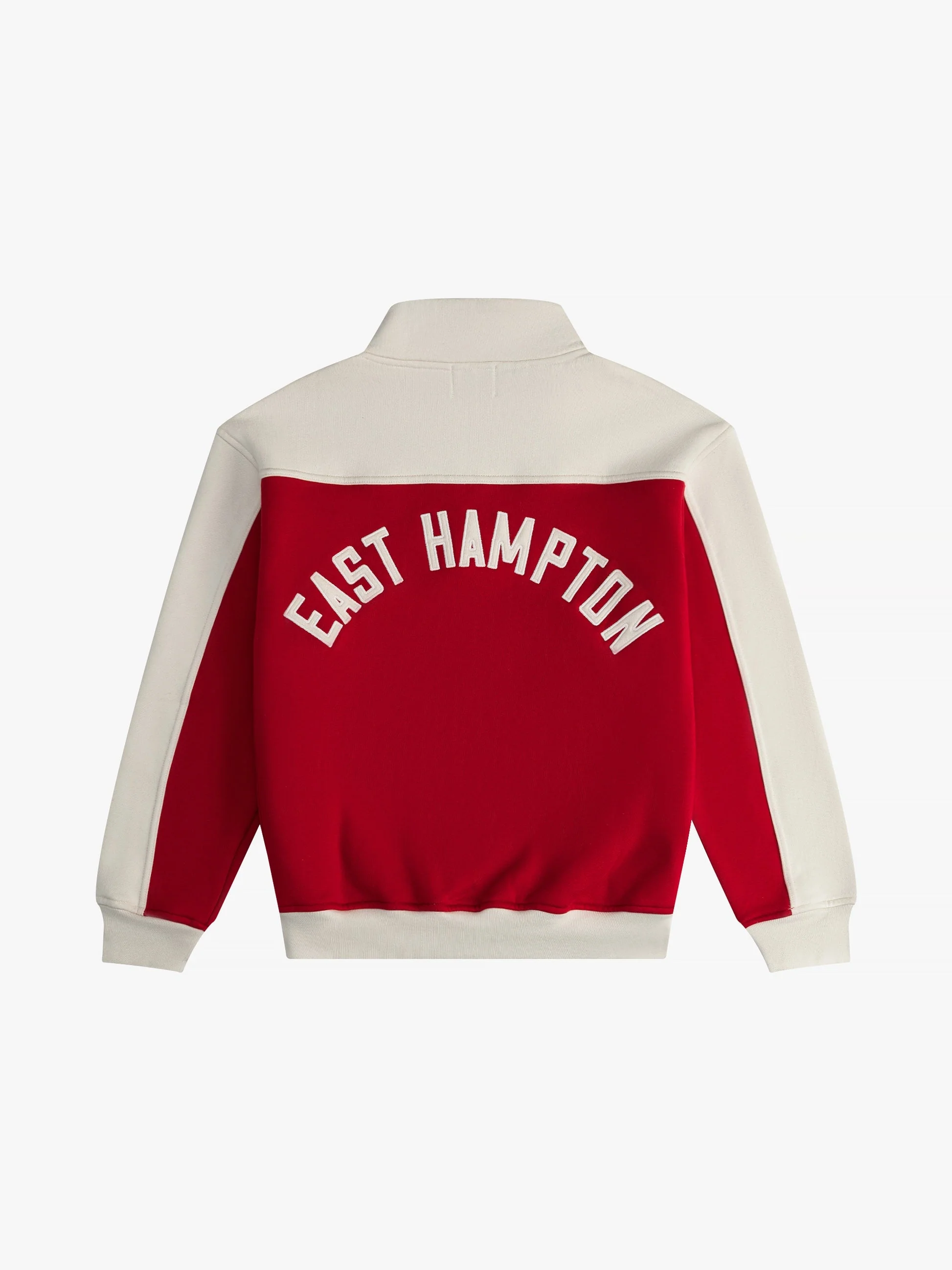RHUDE MEN'S CONTRAST QUARTER-ZI RED/CREAM NWT - Image 2