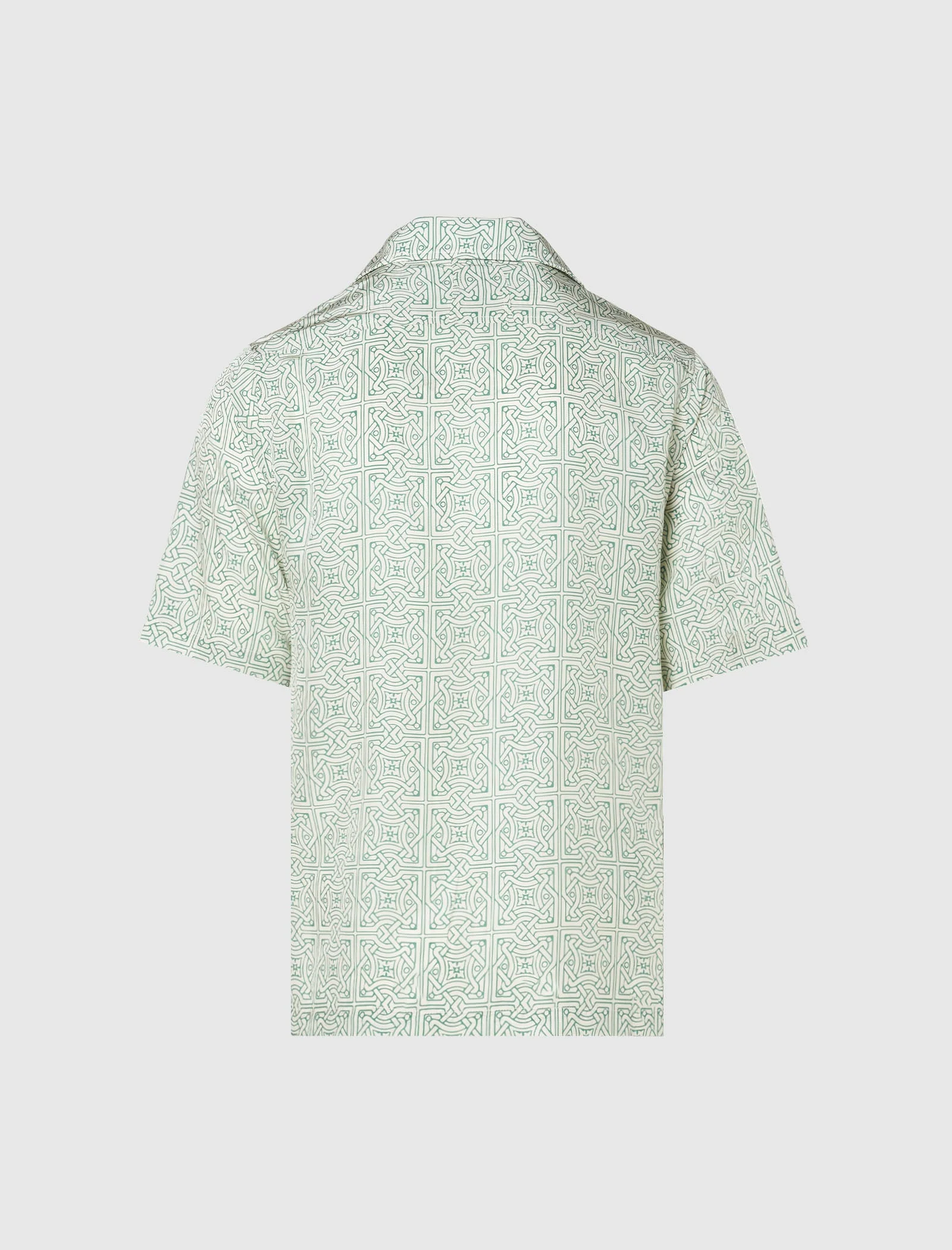 RHUDE MEN'S LIGHT GREEN SILK PATTERNED SHIRT - Image 2