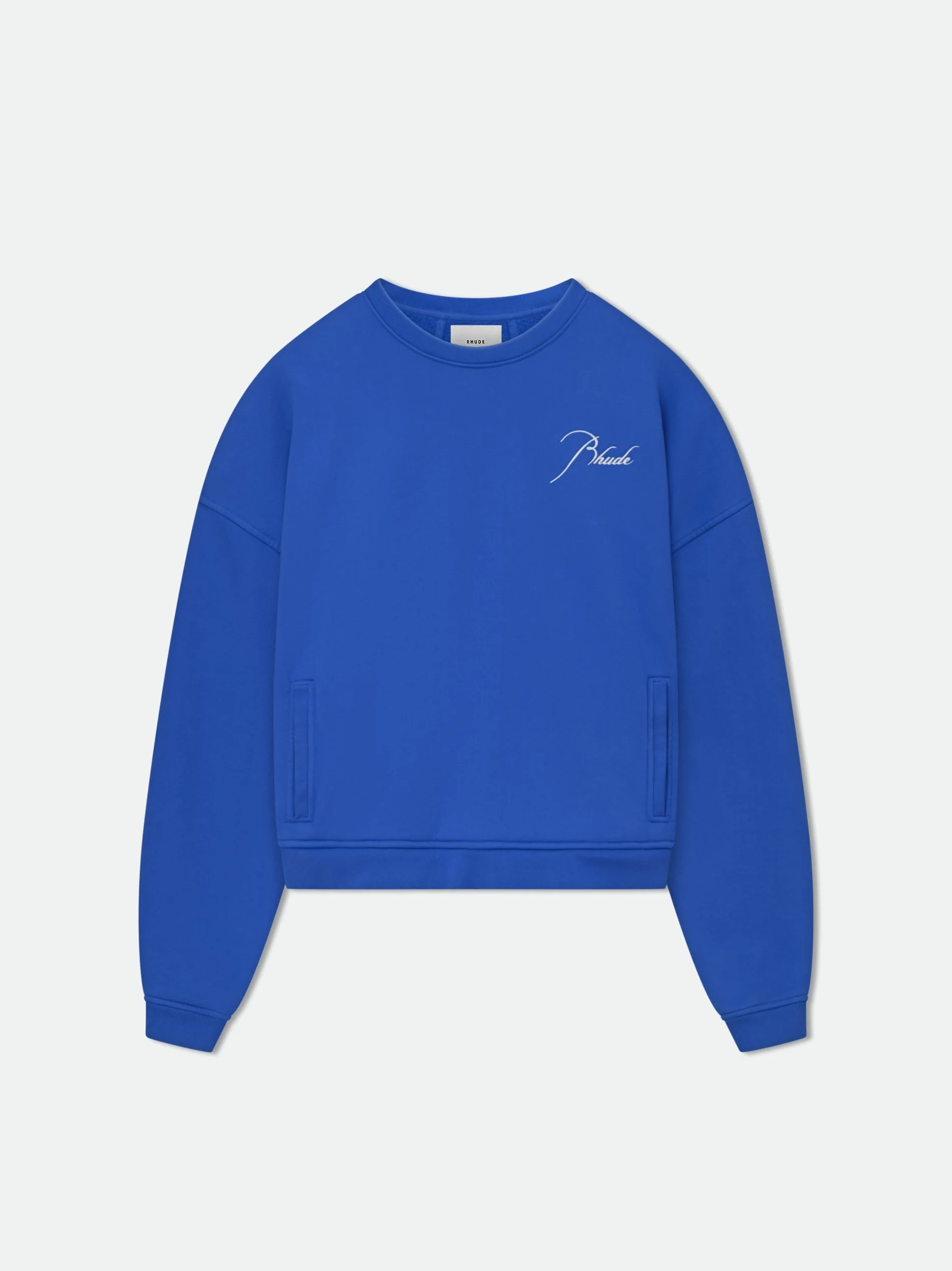 RHUDE MEN'S CREWNECK VTG COBALT BLUE NWT