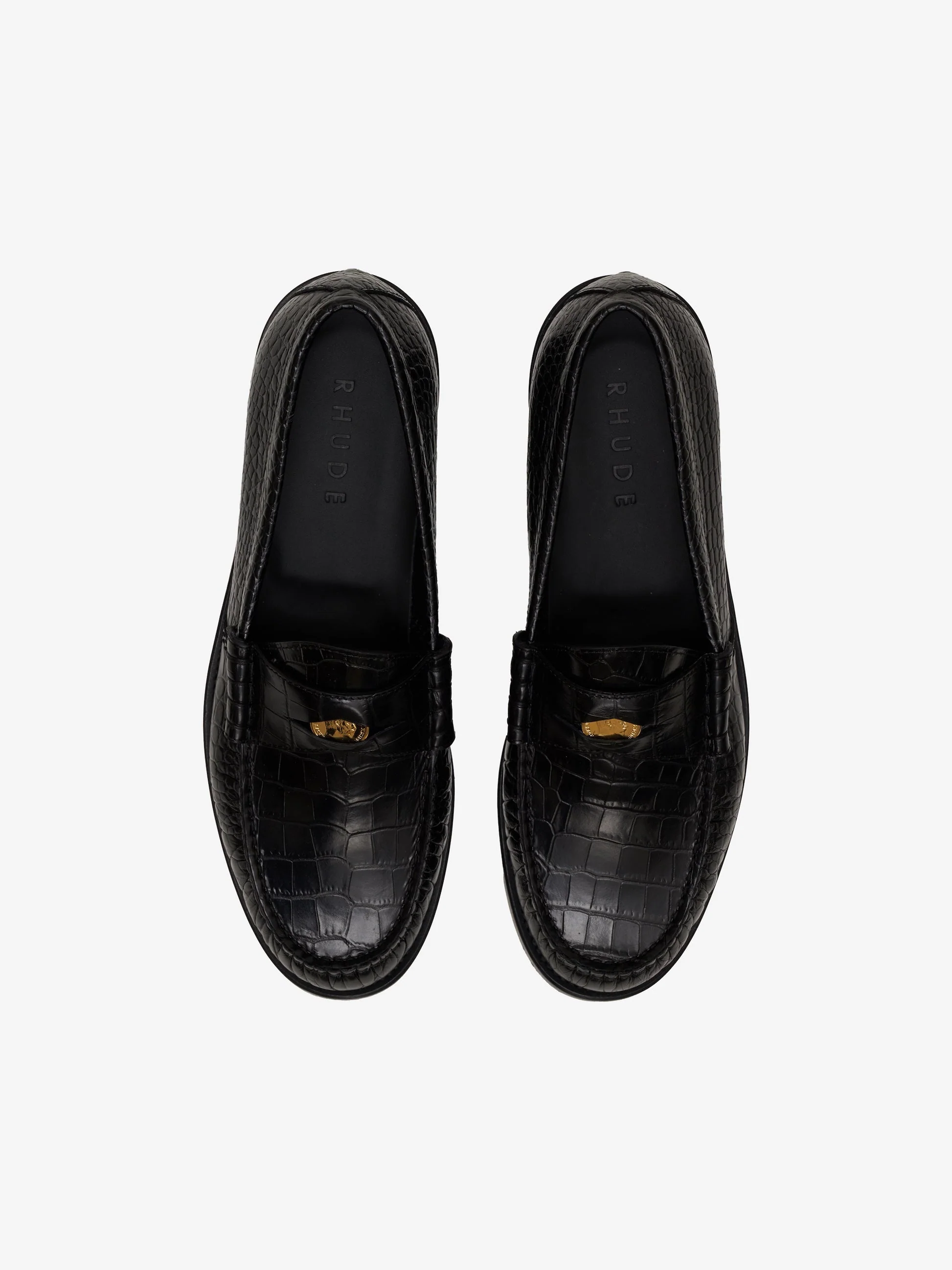 RHUDE MEN'S CROC PENNY LOAFER NWT - Image 3