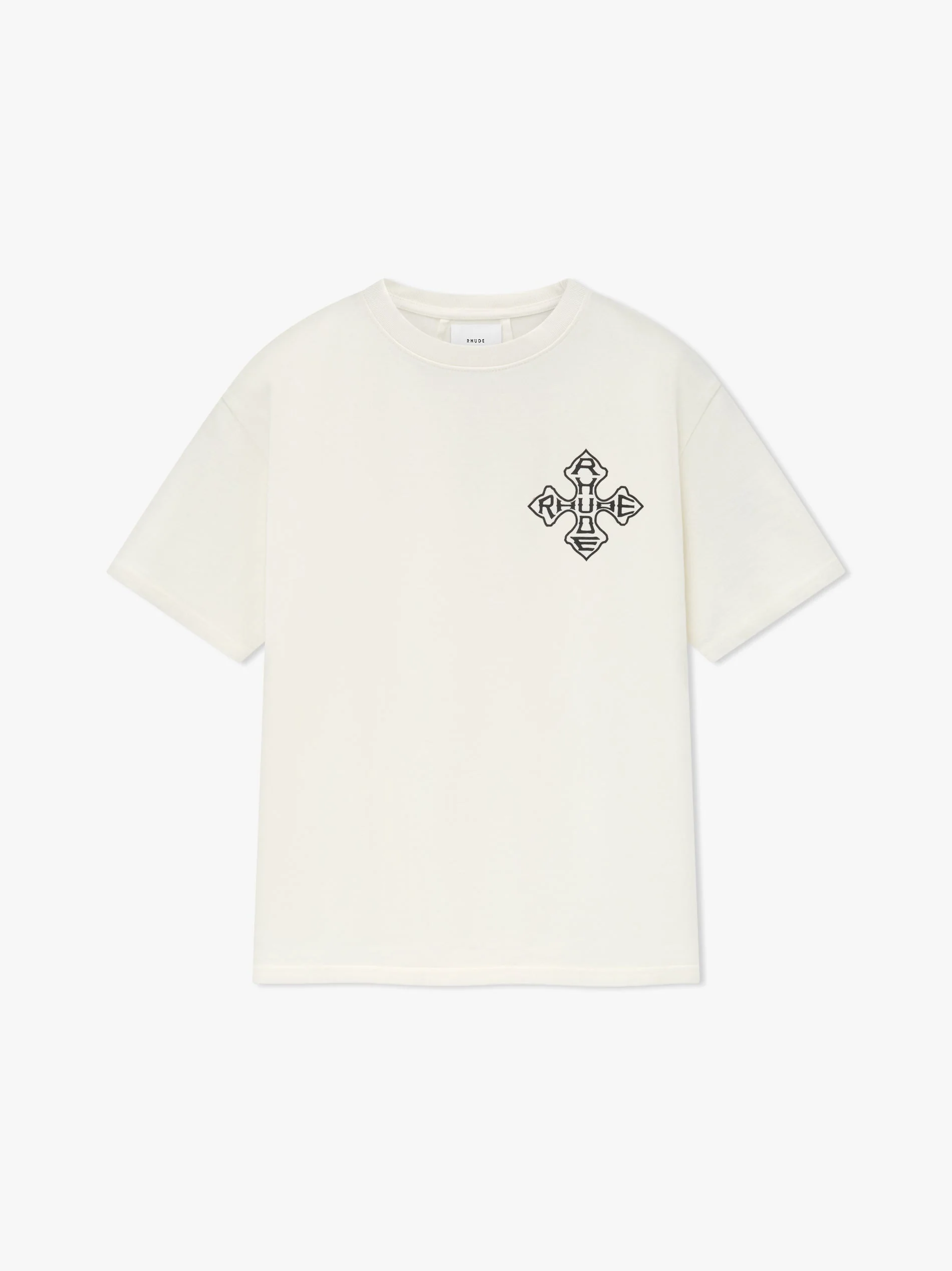 RHUDE MEN'S CROSS TEE VTG WHITE NWT