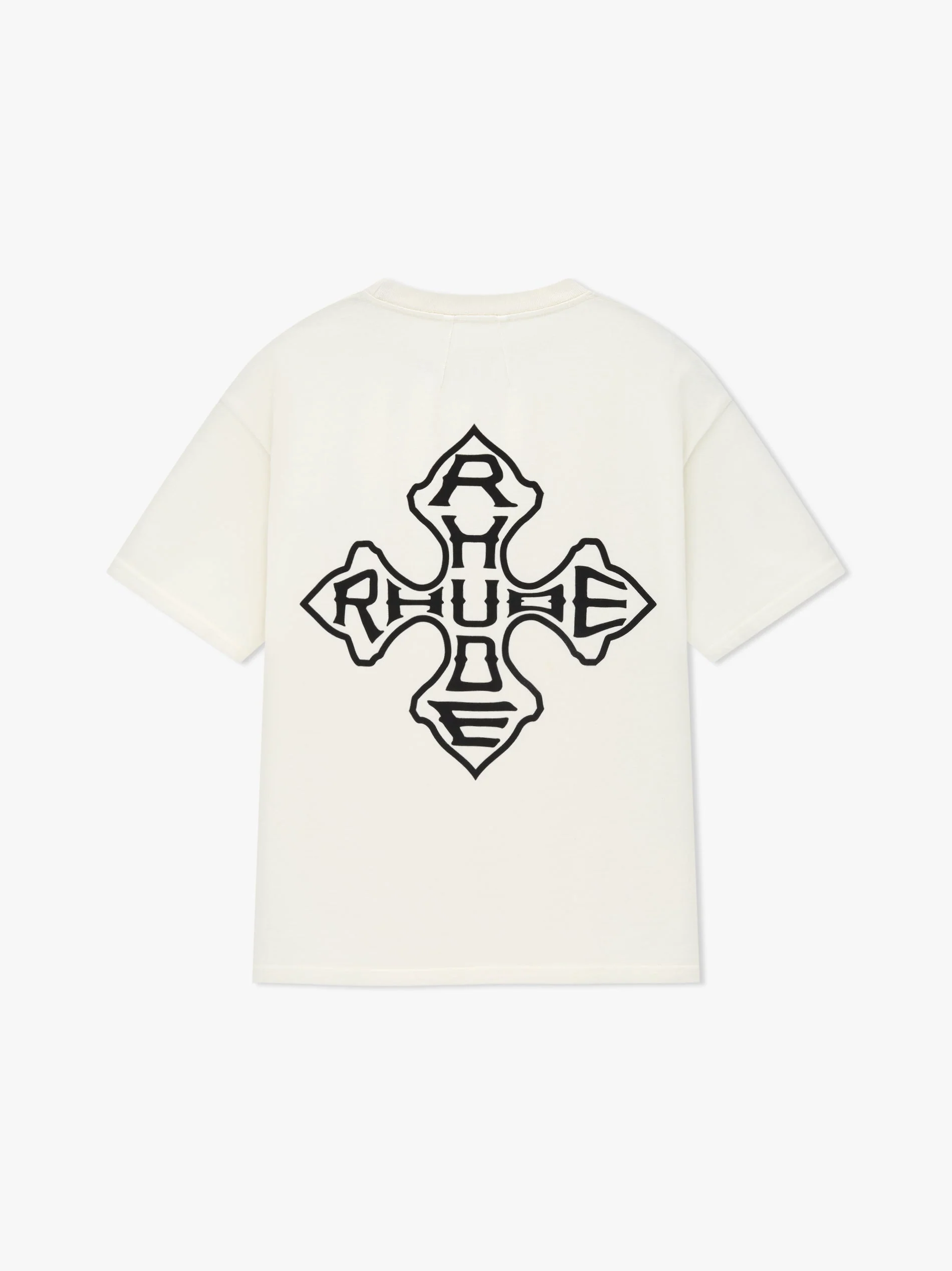 RHUDE MEN'S CROSS TEE VTG WHITE NWT - Image 2