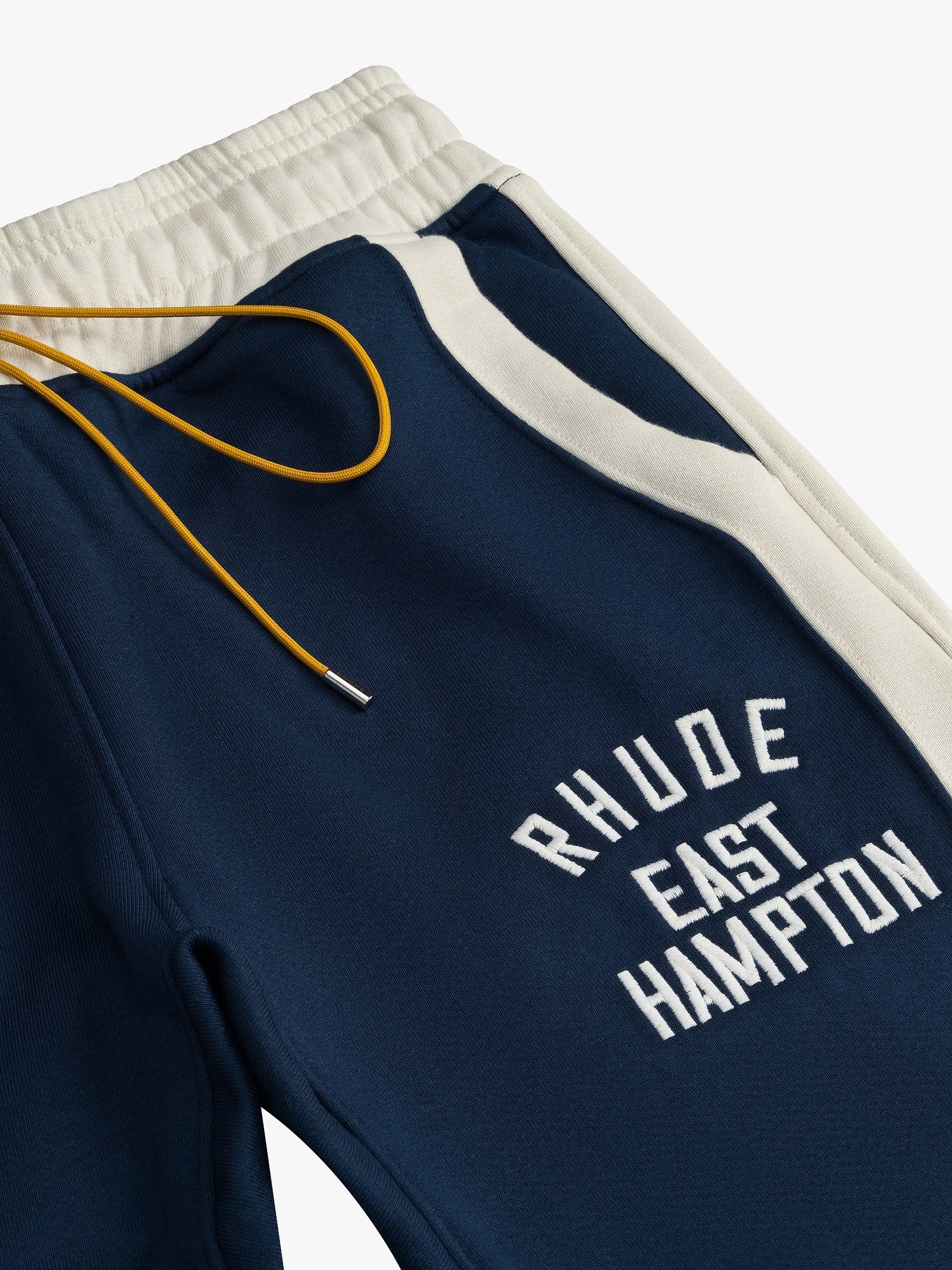 RHUDE MEN'S EAST HAMPTON SWEATP MID-NIGHT BLUE/CREAM NWT - Image 3
