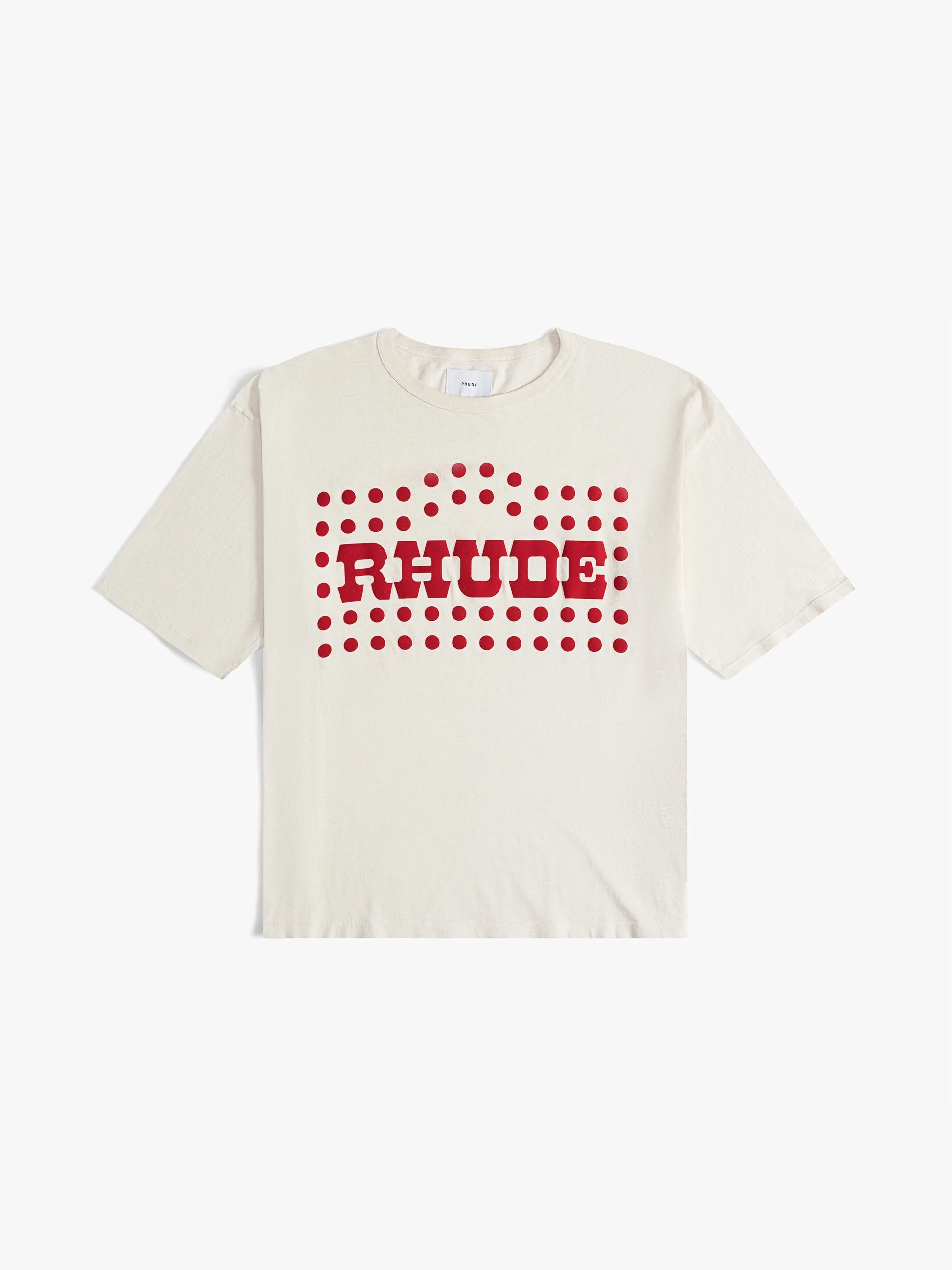 RHUDE MEN'S FLOCKED BURNOUT TEE NWT