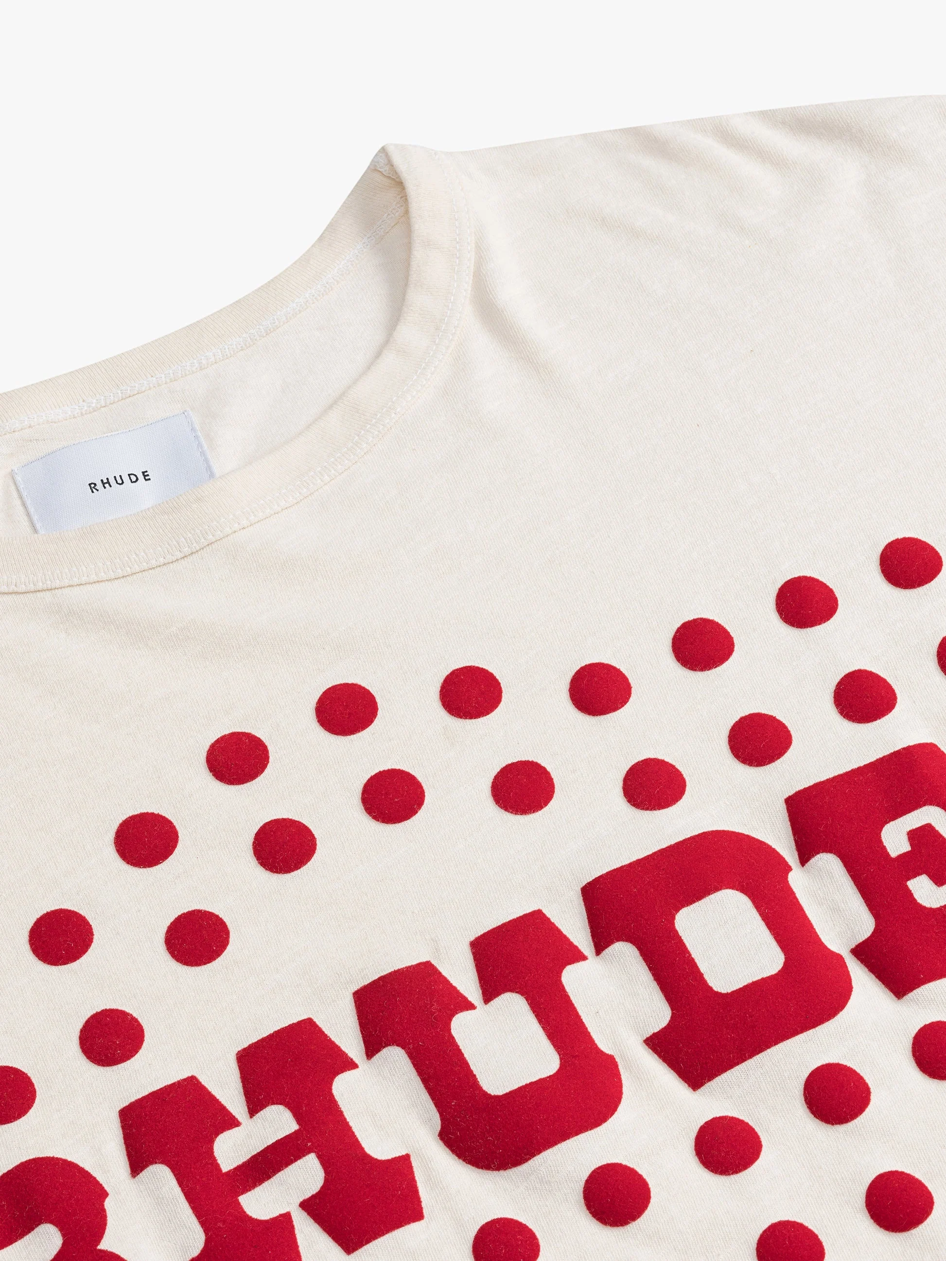 RHUDE MEN'S FLOCKED BURNOUT TEE NWT - Image 3