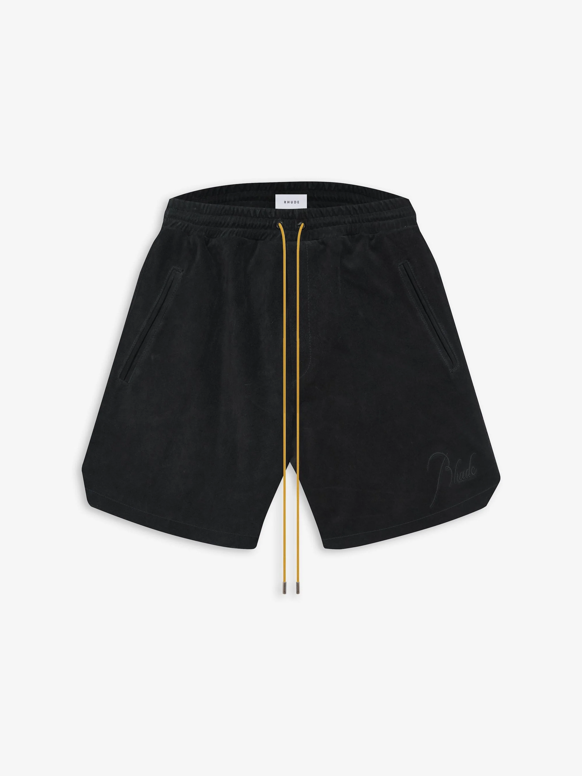 RHUDE MEN'S LEATHER SHORT BLACK NWT