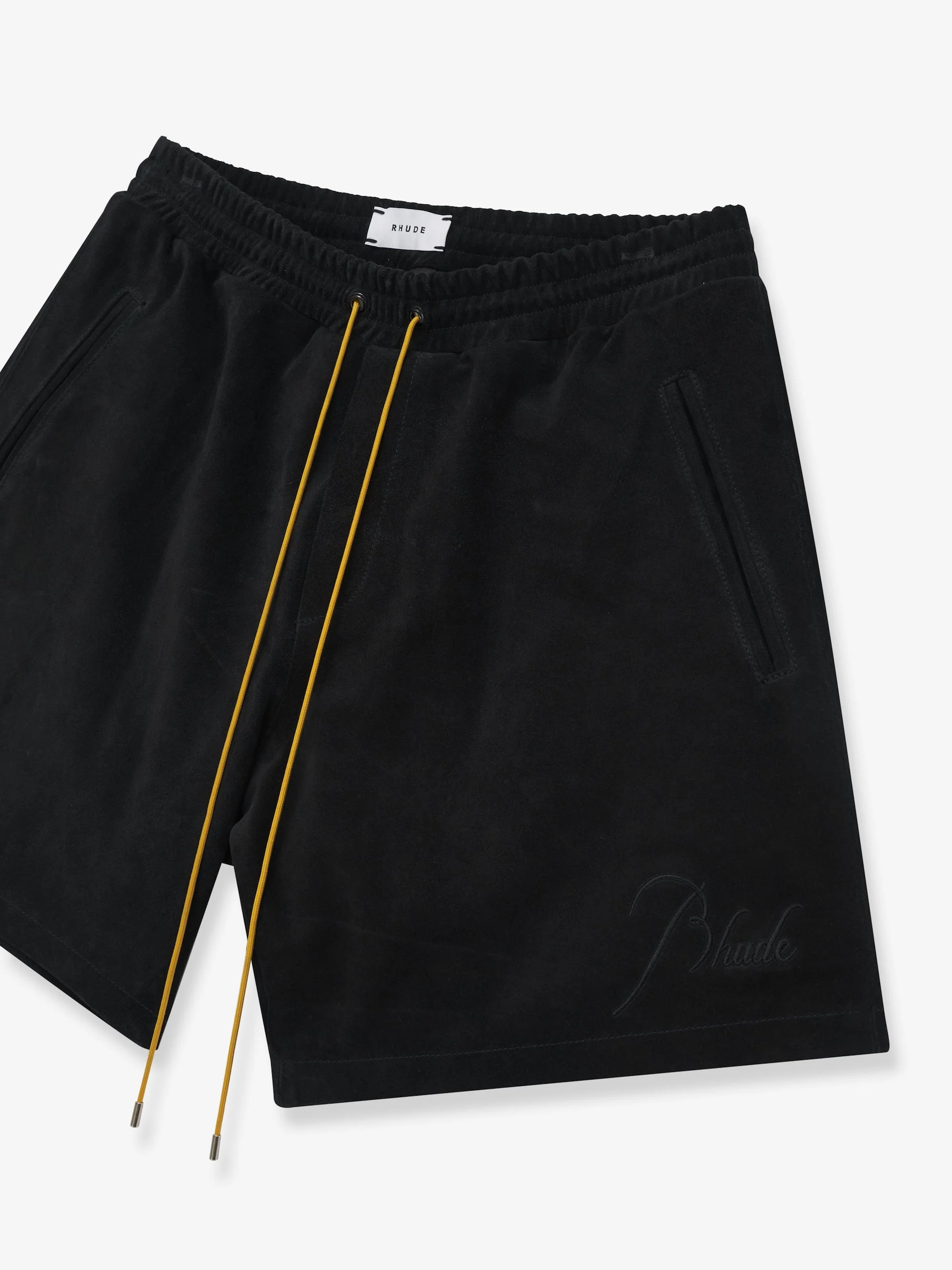 RHUDE MEN'S LEATHER SHORT BLACK NWT - Image 3