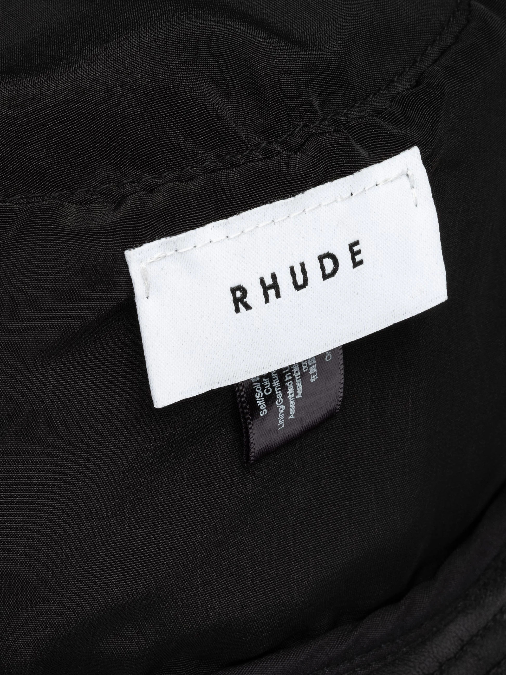 RHUDE MEN'S LOGO LEATHER BUCKET HAT NWT - Image 3