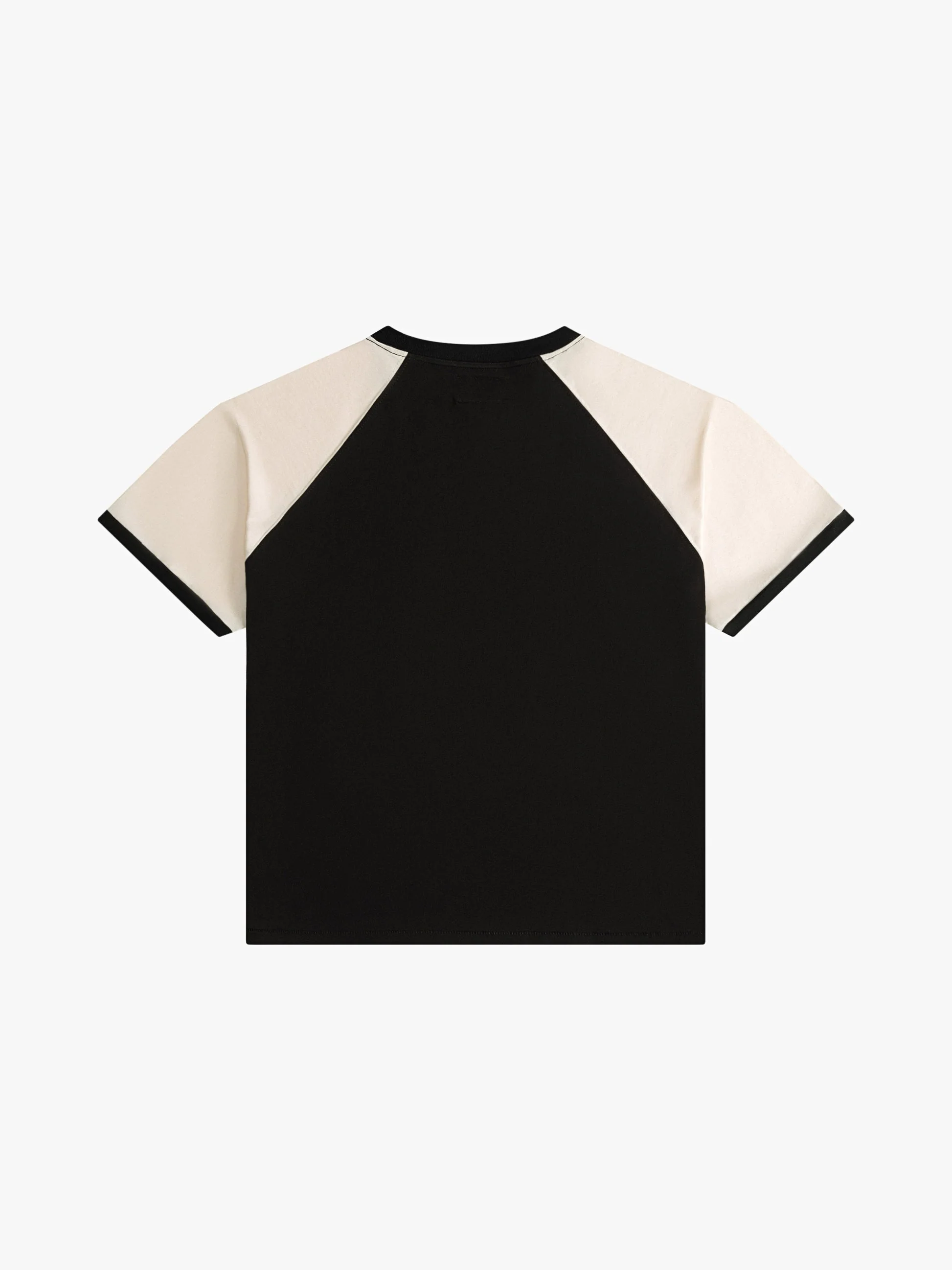 RHUDE MEN'S OIL CORP RAGLAN VTG BLACK/ VTG OFFWHITE NWT - Image 2