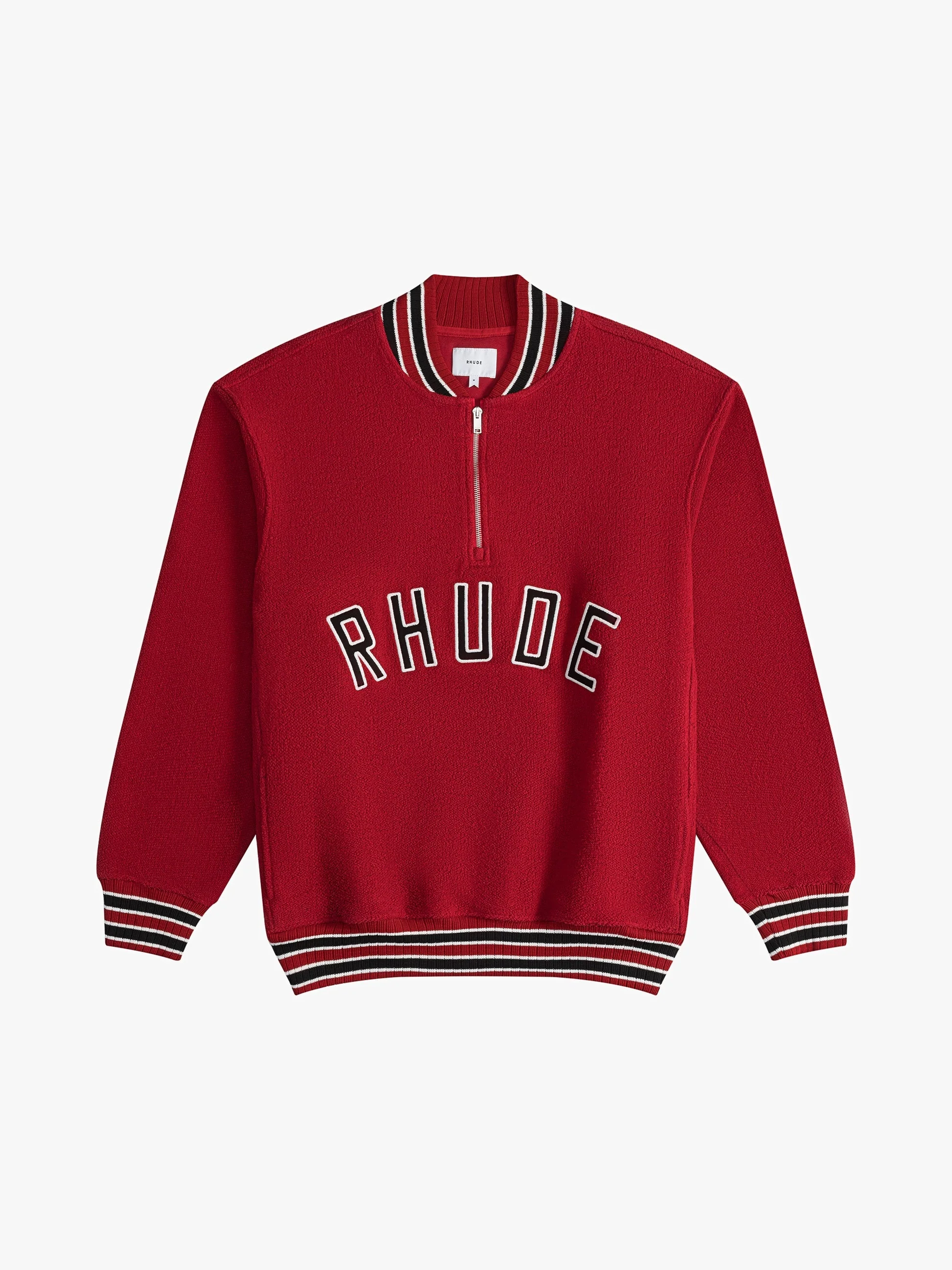 RHUDE MEN'S QUARTER-ZIP VARSITY NWT
