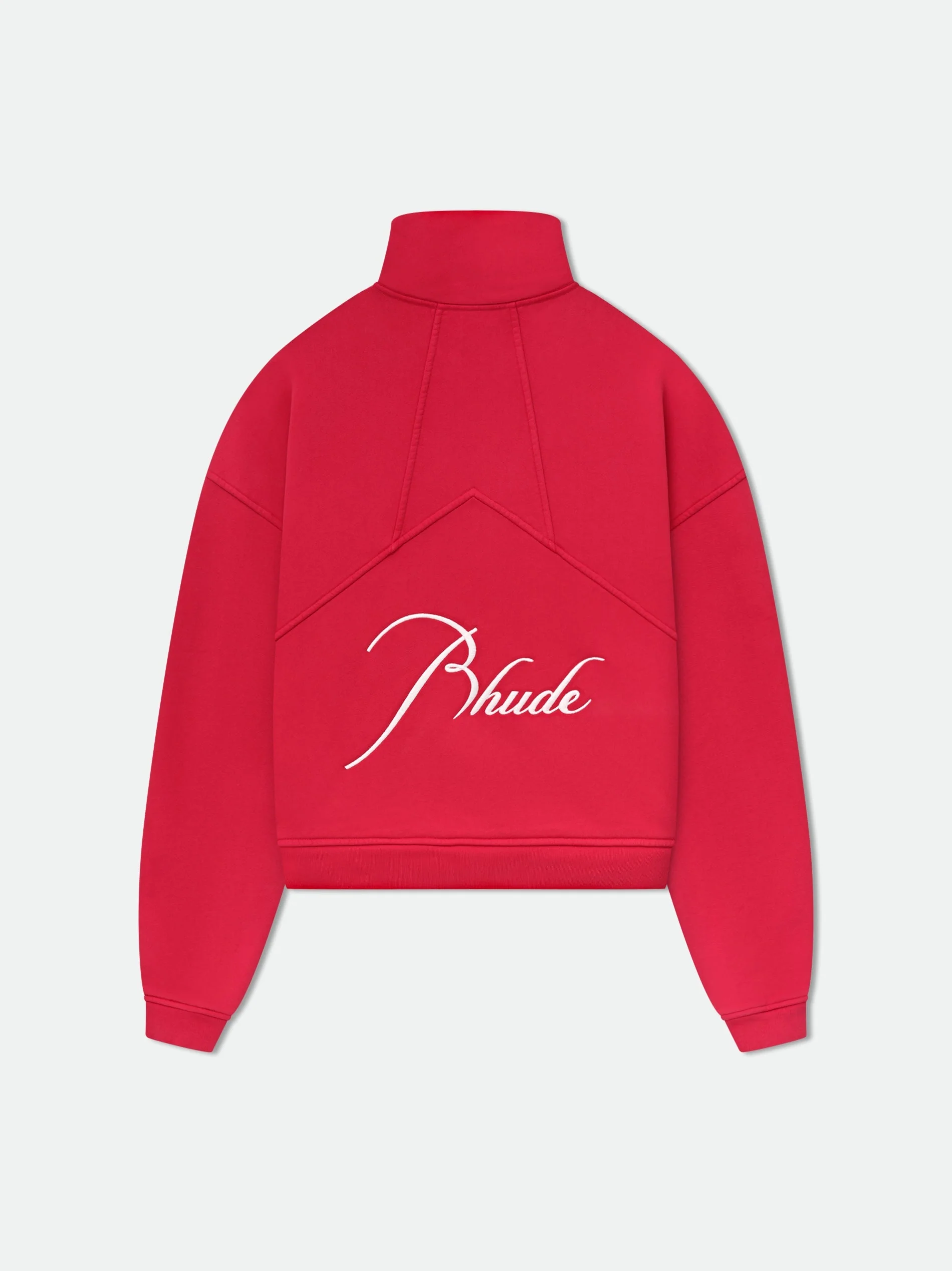 RHUDE MEN'S QUARTER ZIP VTG RED NWT - Image 2