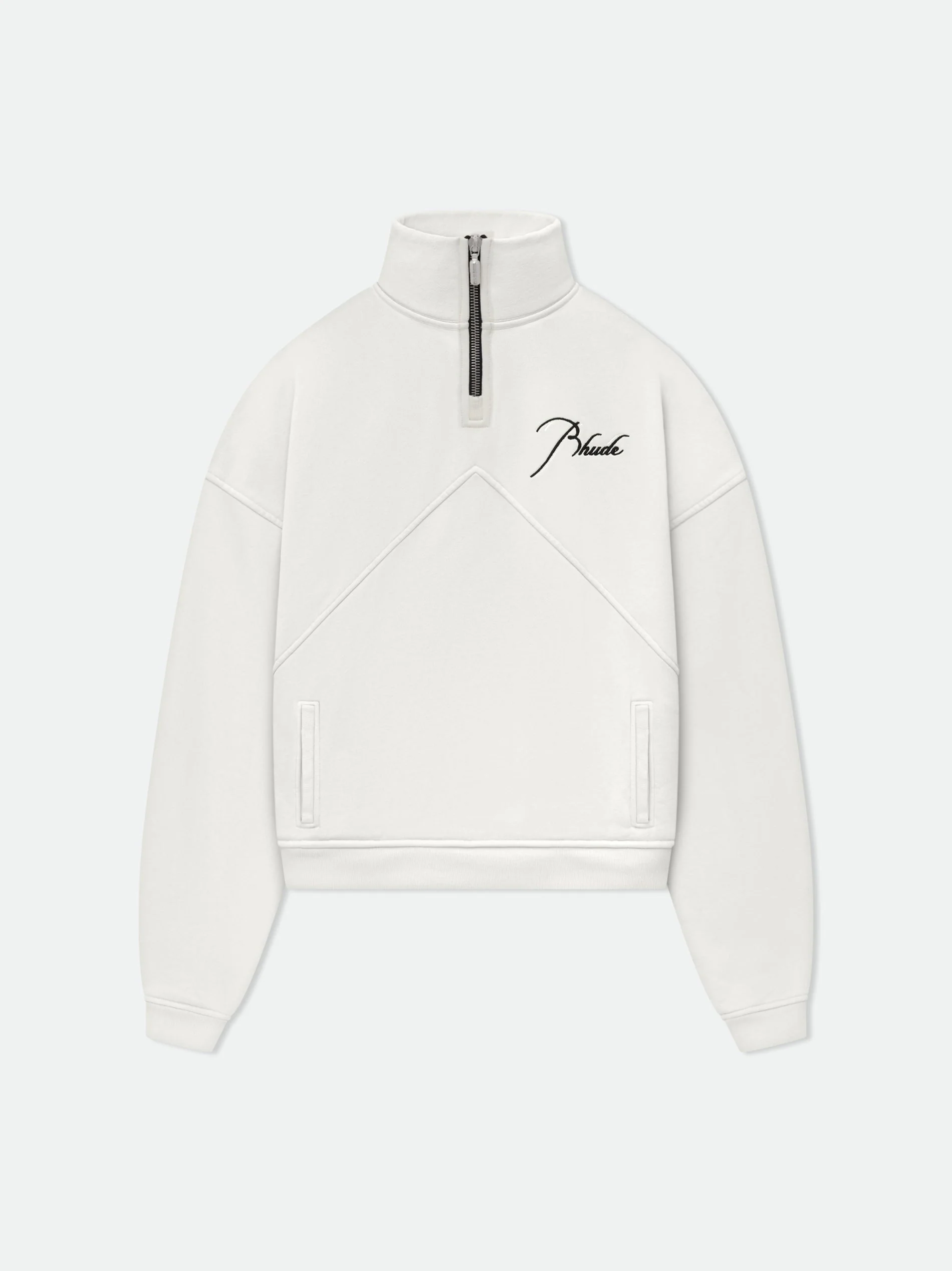 RHUDE MEN'S QUARTER ZIP VTG WHITE NWT