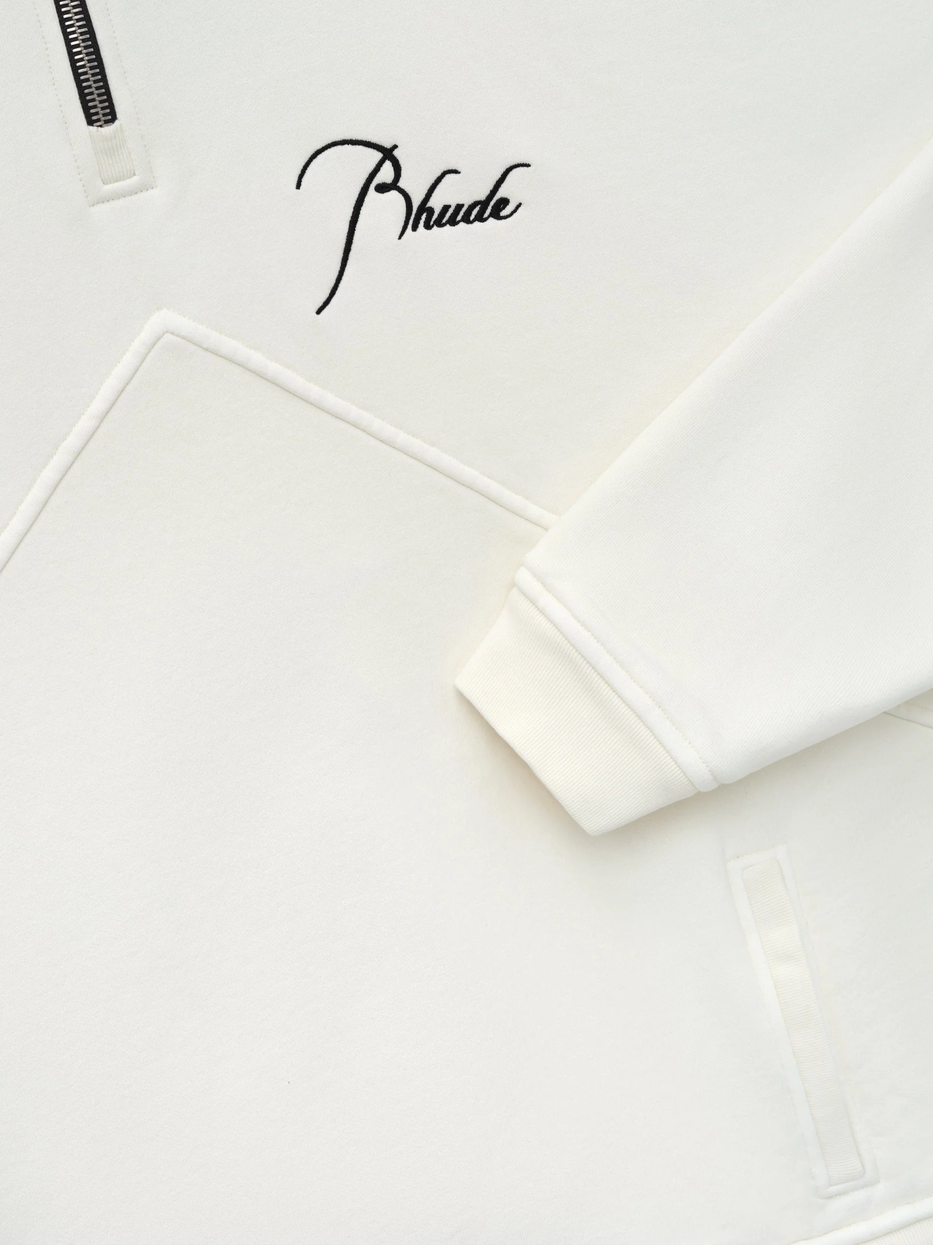 RHUDE MEN'S QUARTER ZIP VTG WHITE NWT - Image 3