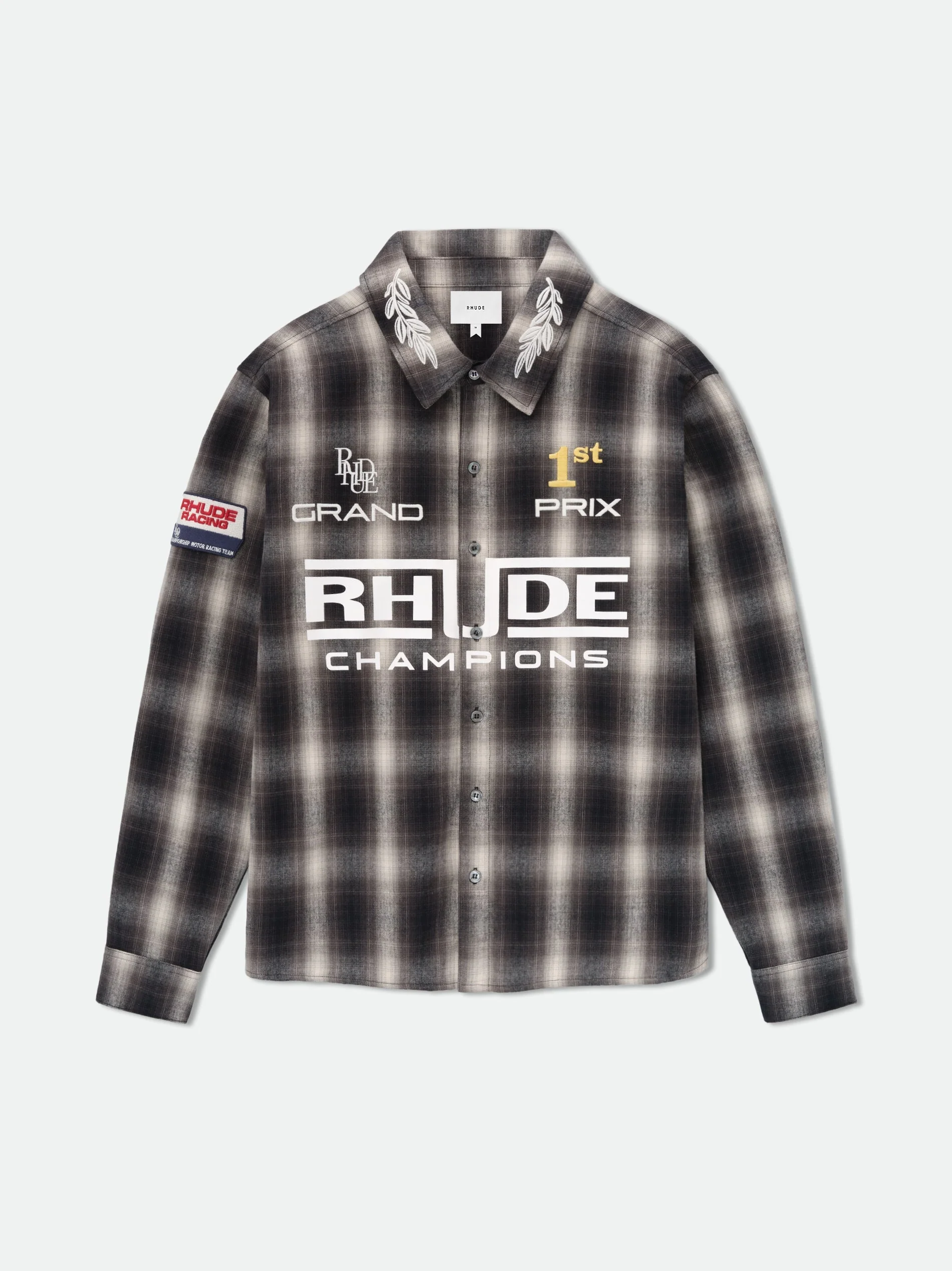 RHUDE MEN'S RACING FLANNEL NWT