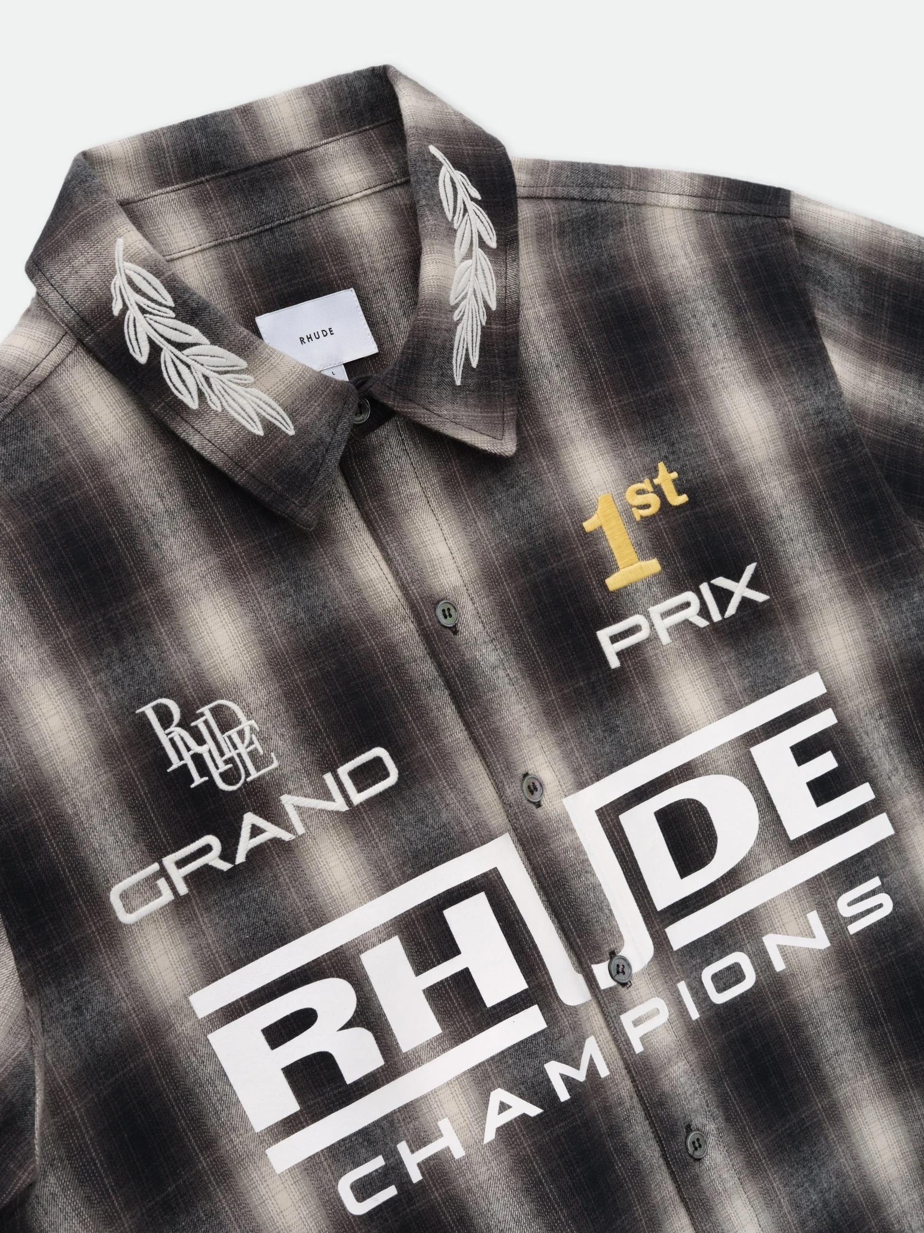 RHUDE MEN'S RACING FLANNEL NWT - Image 3