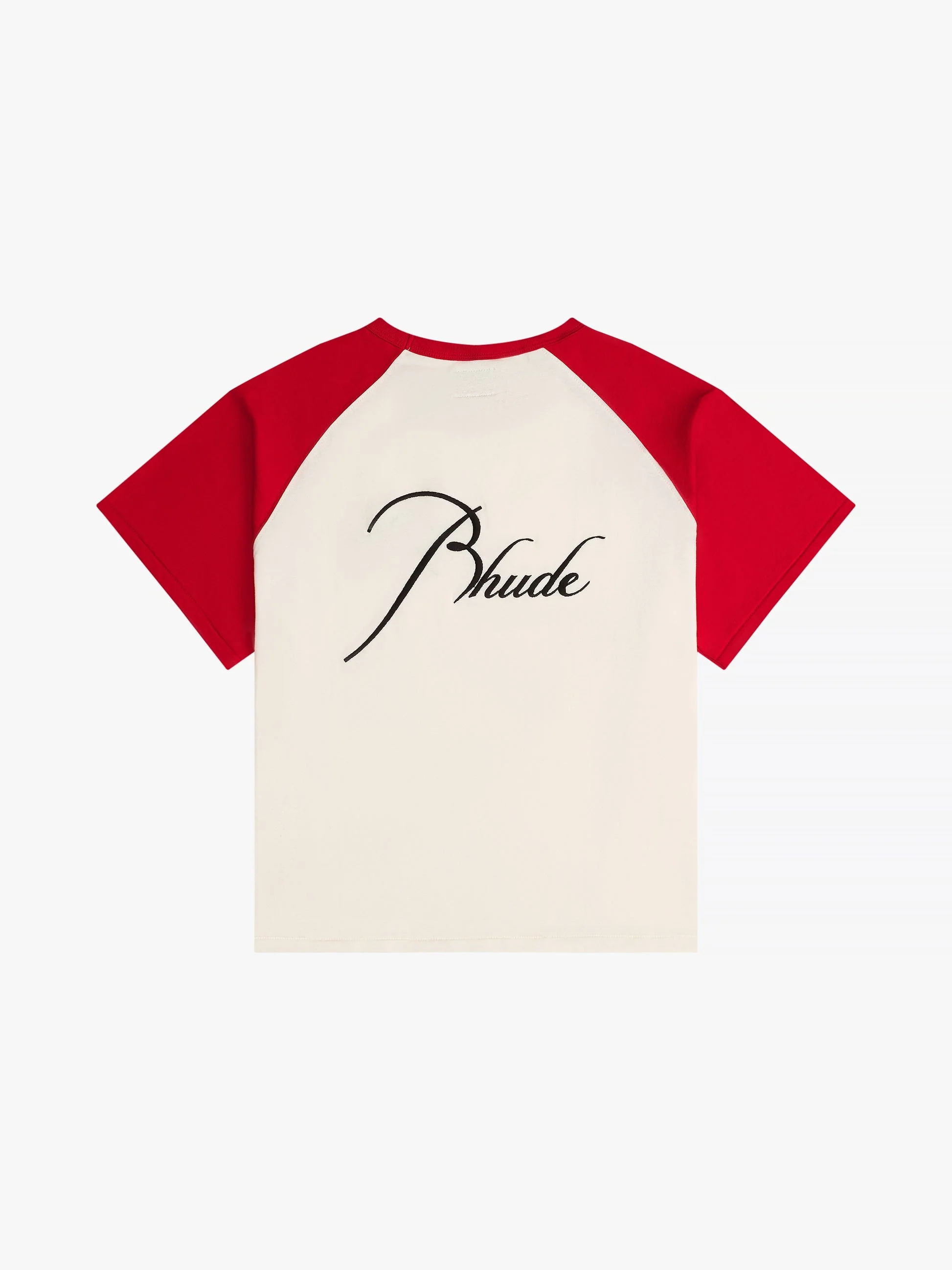 RHUDE MEN'S RAGLAN TEE VTG RED/ VTG WHITE NWT - Image 2