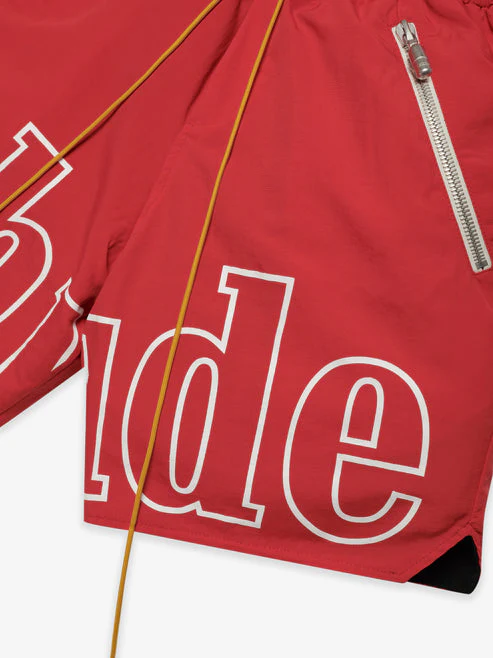 RHUDE MEN'S RED LOGO SHORTS NWT - Image 3