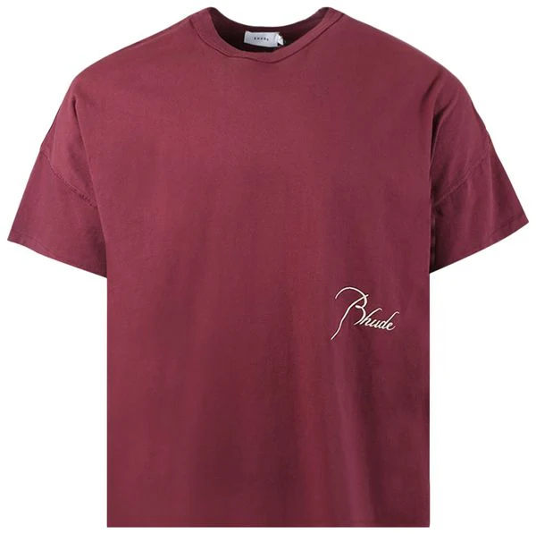 RHUDE MEN'S REVERSE TEE BORDEUX NWT