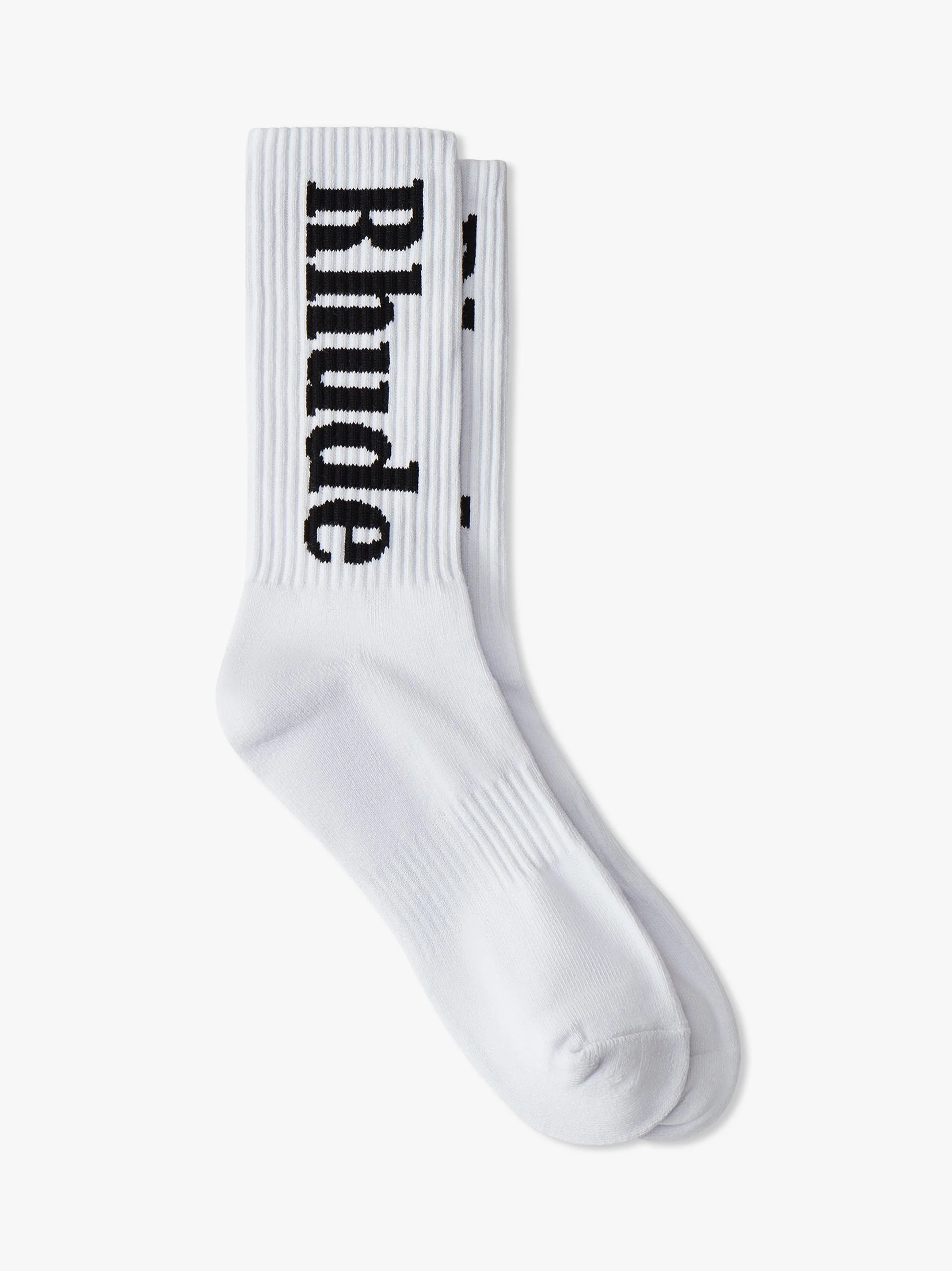 RHUDE MEN'S RH VERTICAL LOGO SOCK NWT
