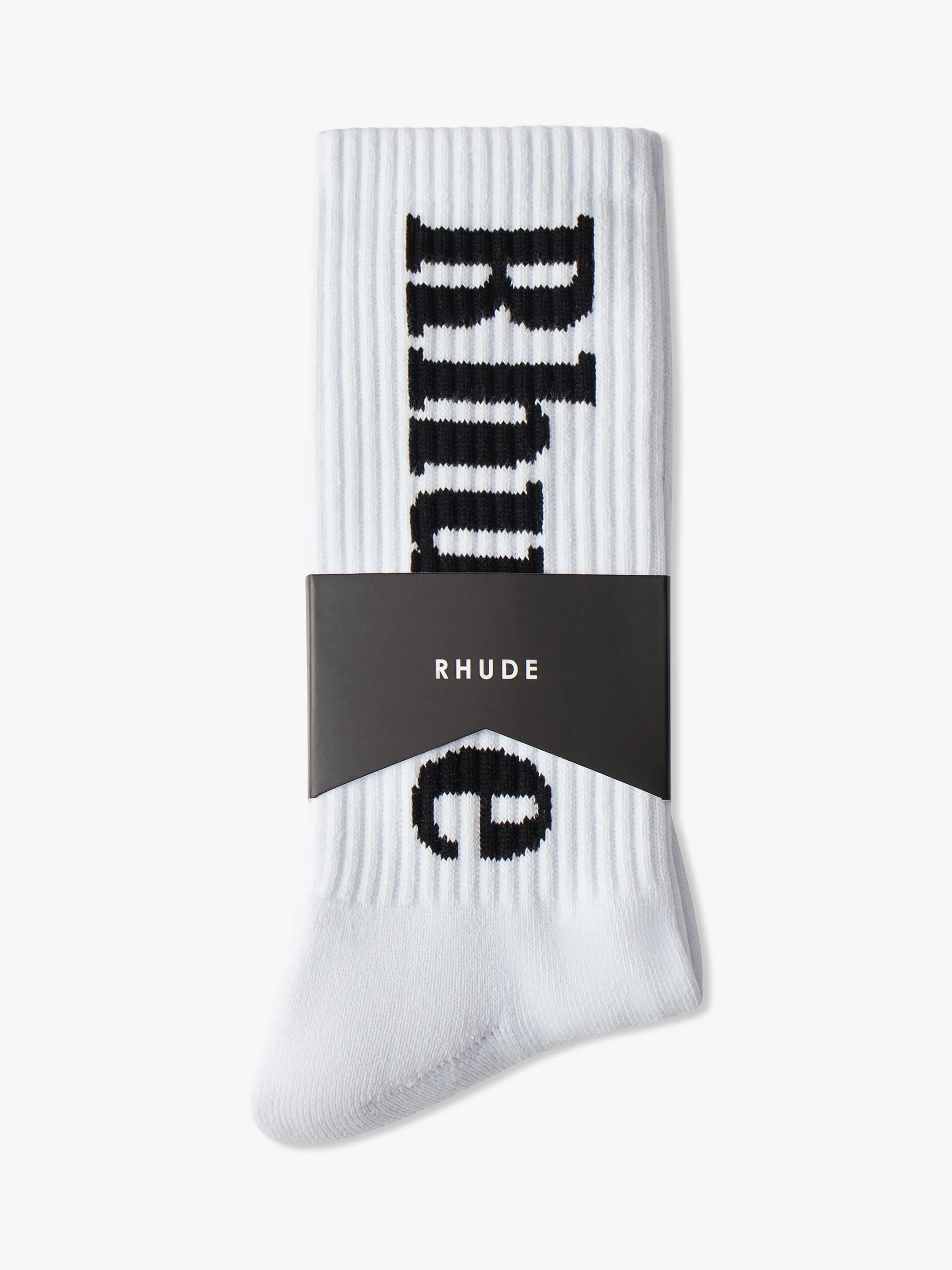RHUDE MEN'S RH VERTICAL LOGO SOCK NWT - Image 2