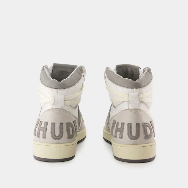 RHUDE MEN'S RHECESS HI WHITE/OFFWHITE/GREY NWT - Image 3