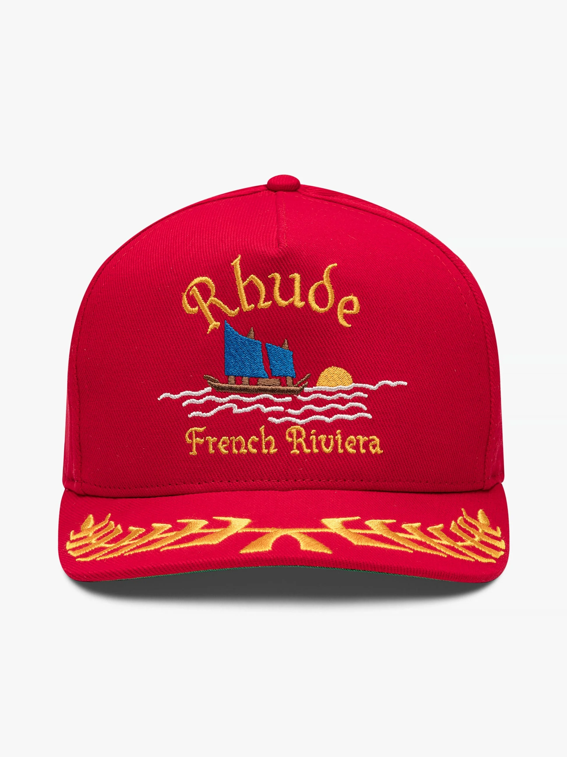 RHUDE MEN'S RIVIERA SAILING HAT RED NWT