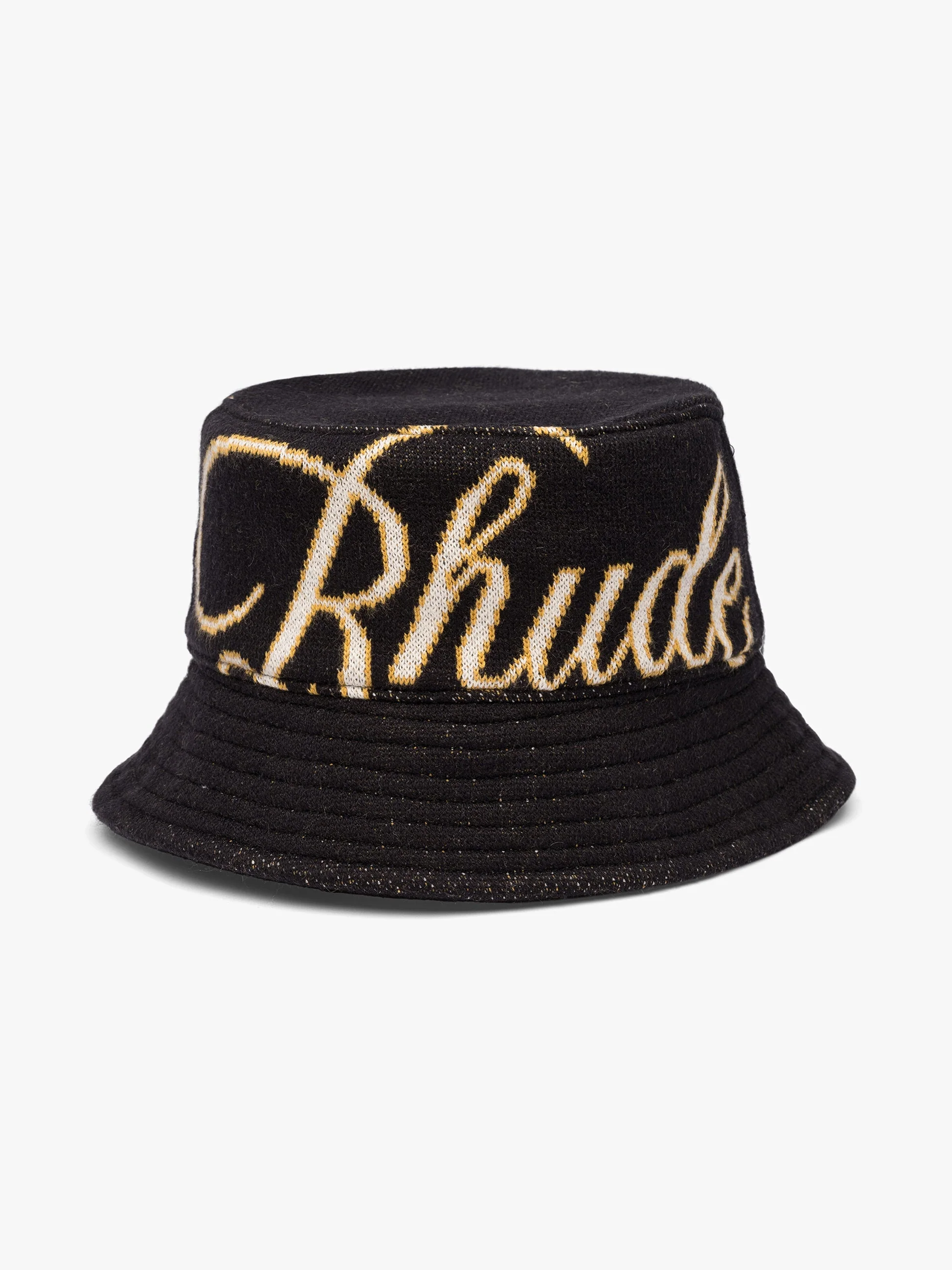 RHUDE MEN'S SCRIPT BUCKET HAT NWT