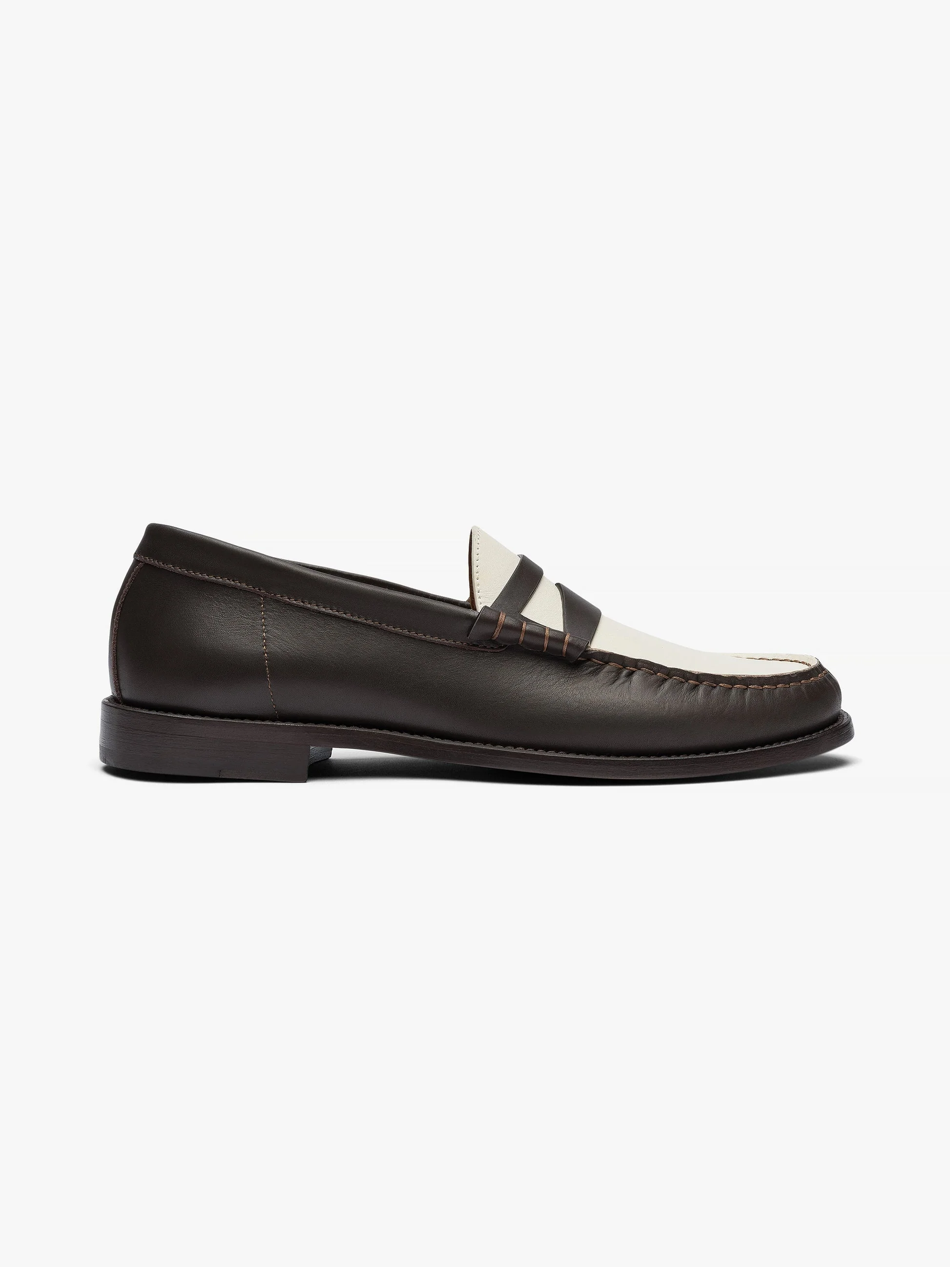 RHUDE MEN'S SLIP ON LOAFER BICOLOR BROWN/WHITE NWT