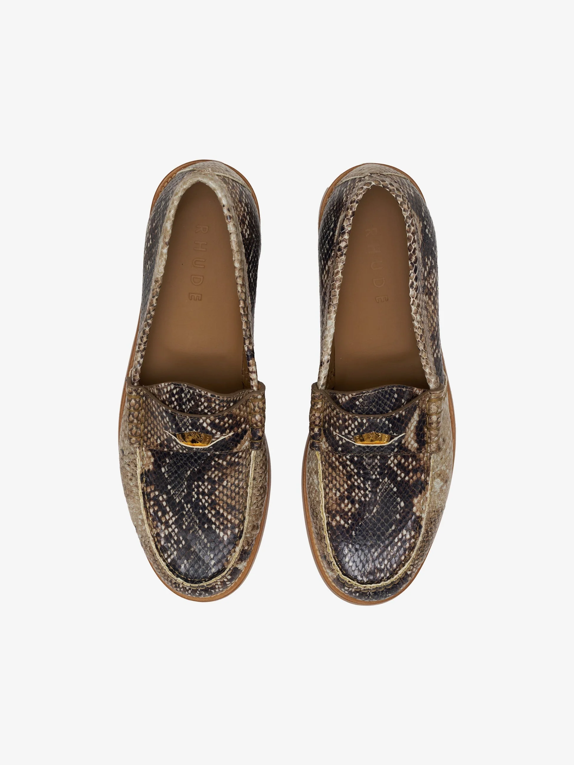 RHUDE MEN'S SNAKE PENNY LOAFER NWT - Image 3