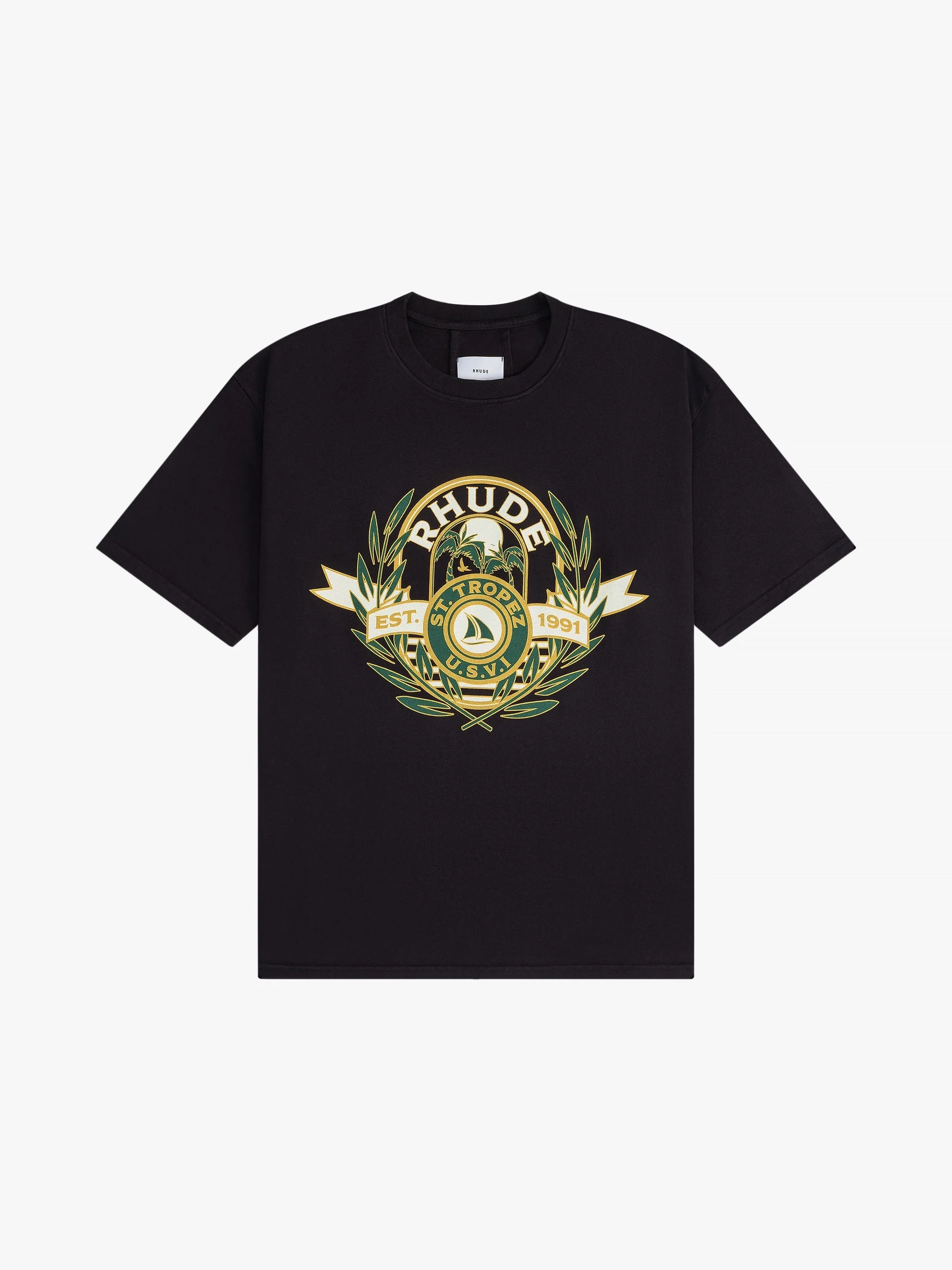 RHUDE MEN'S ST.TROPEZ YACHT CREST TEE NWT