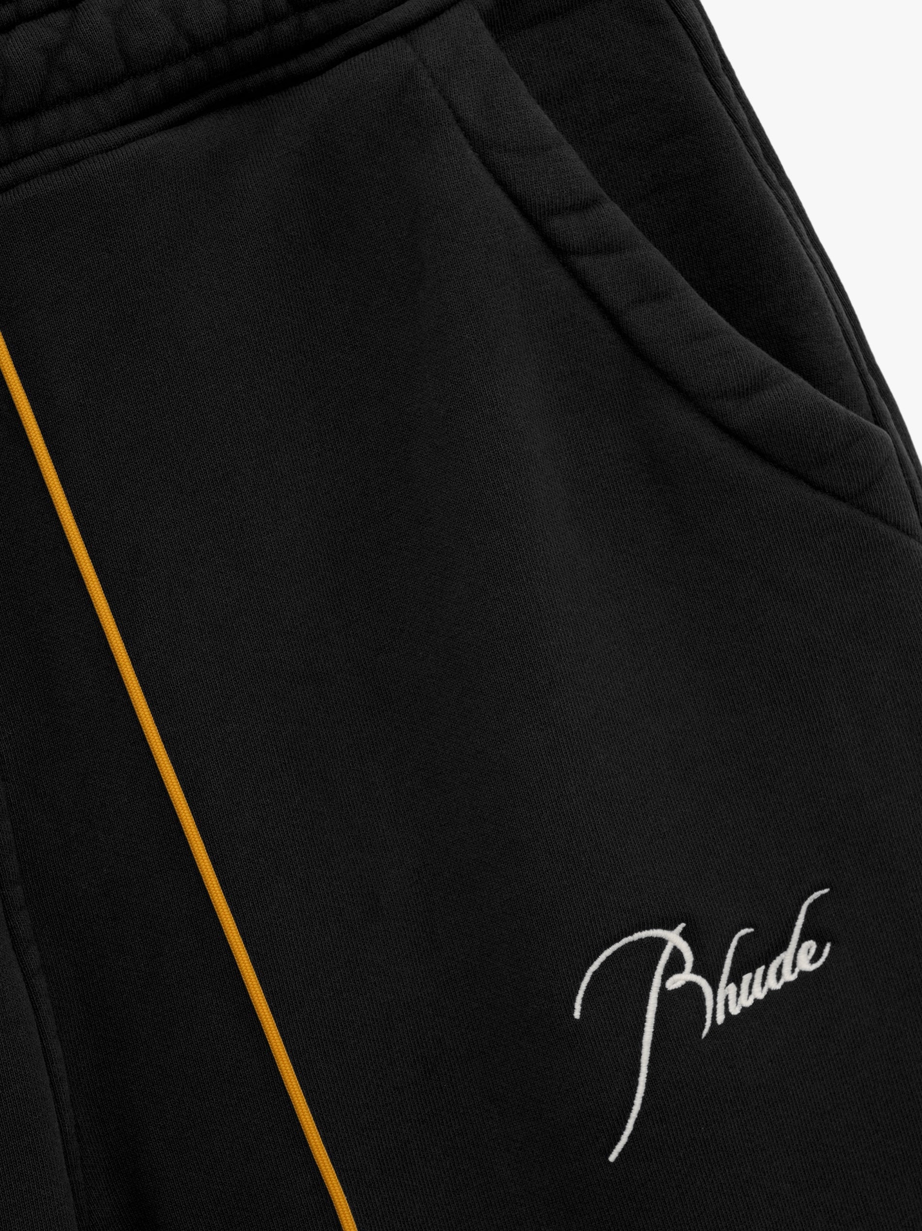 RHUDE MEN'S BLACK COTTON RELAXED TROUSERS - Image 3