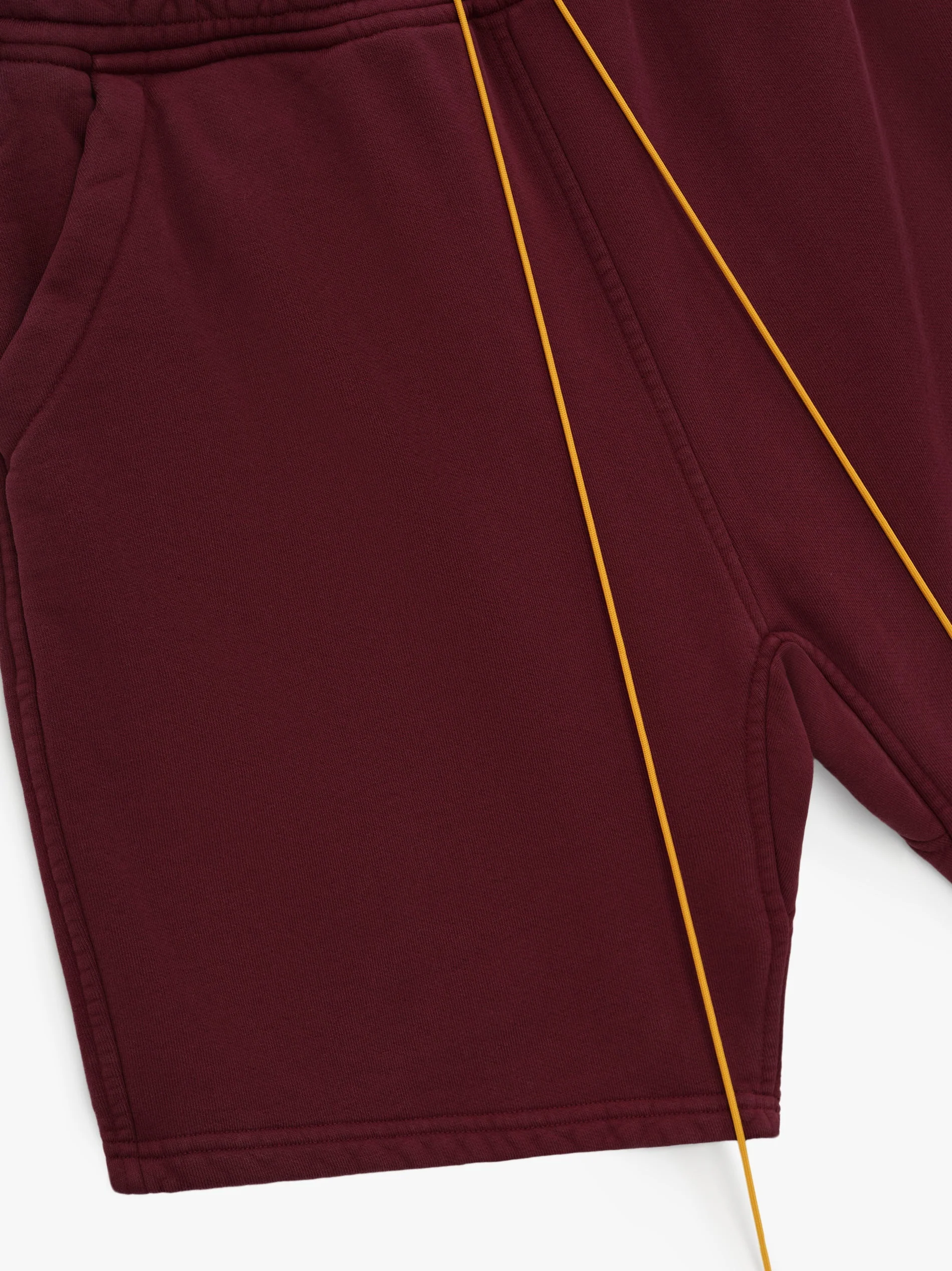 RHUDE MEN'S BURGUNDY SWEATSHORTS WITH DRAWSTRING - Image 3