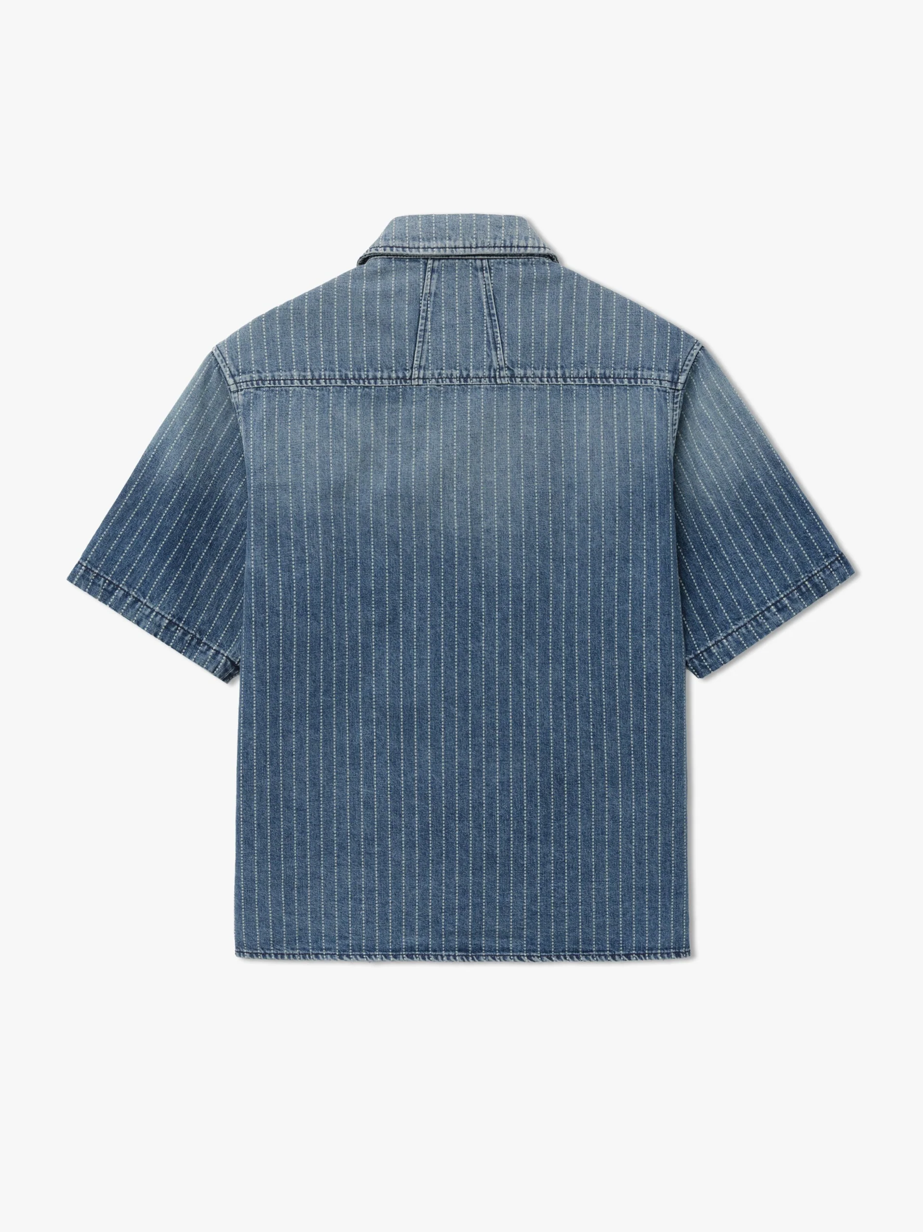 RHUDE MEN'S WABASH DENIM SNAP SHIRT NWT - Image 2
