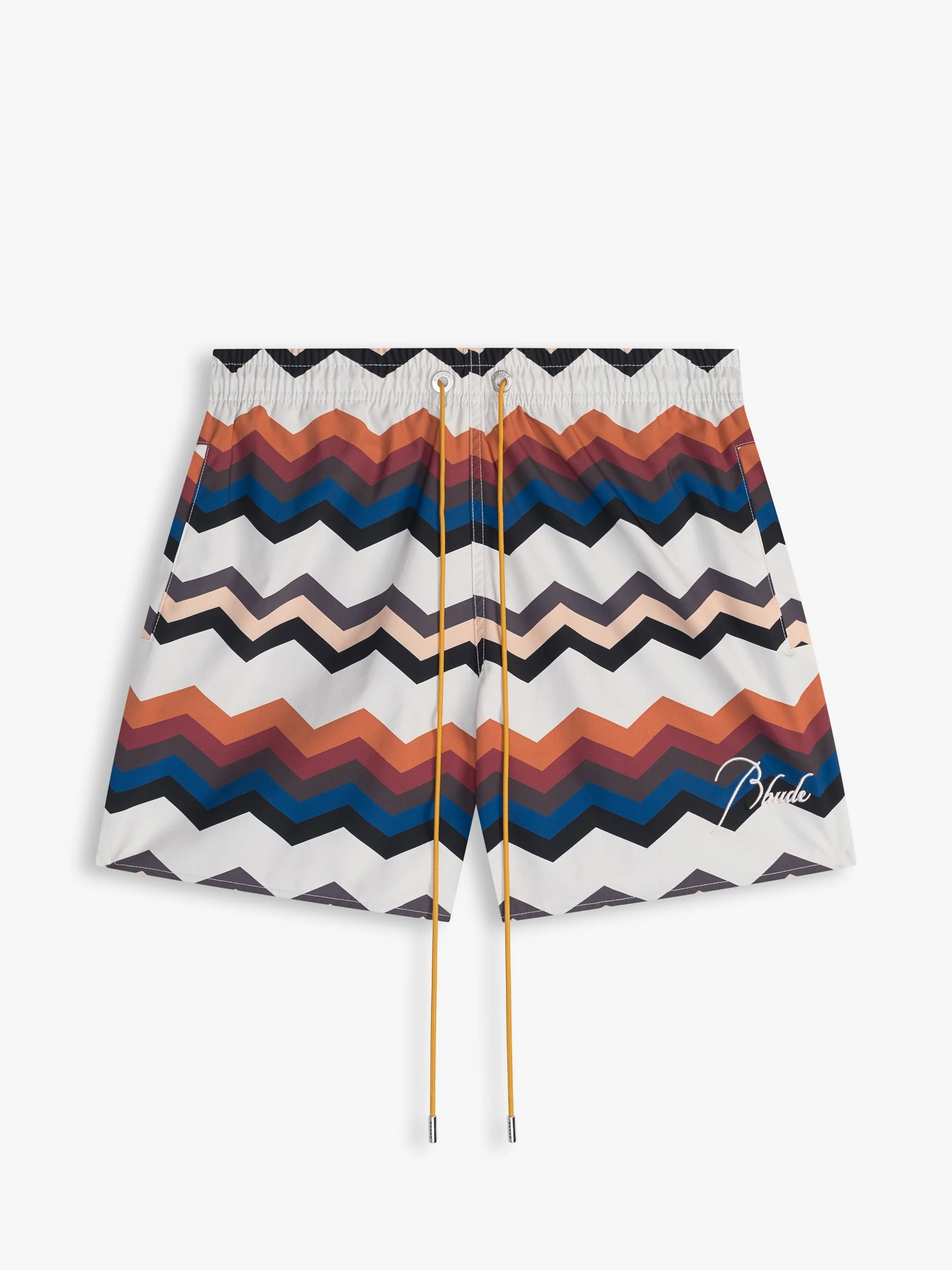 RHUDE MEN'S ZIG ZAG SWIM SHORT NWT