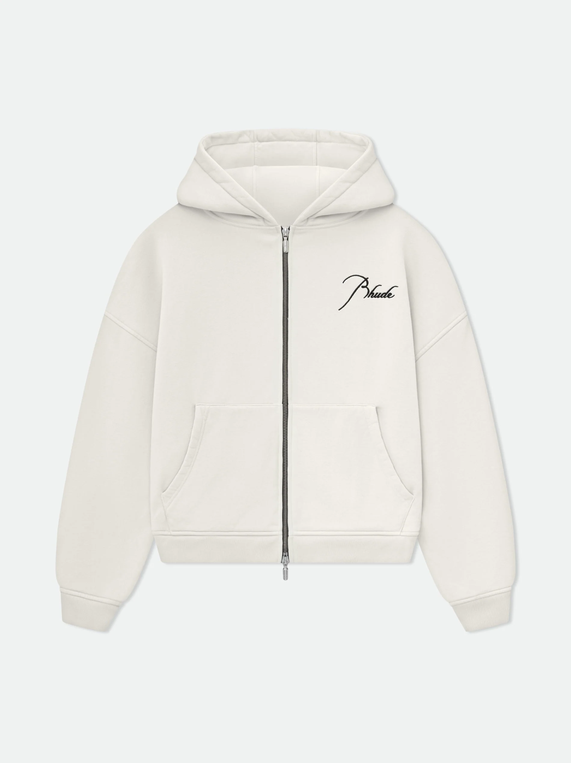 RHUDE MEN'S ZIP UP HOODIE VTG WHITE NWT