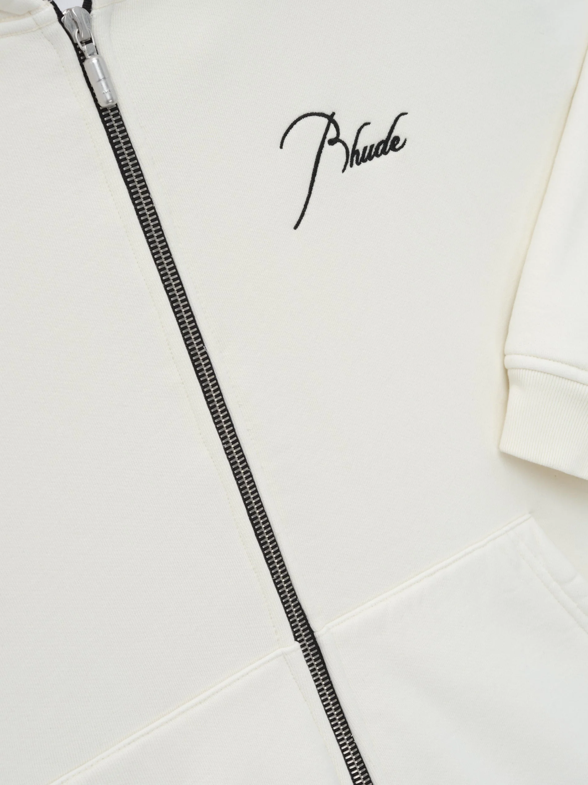 RHUDE MEN'S ZIP UP HOODIE VTG WHITE NWT - Image 3