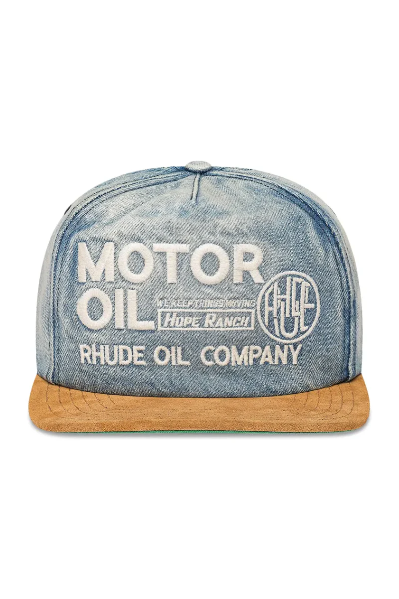 Rhude Motor Oil Hat 'Indigo/Camel'