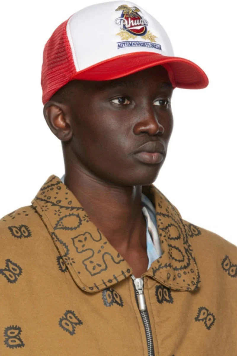 Rhude Red and White Eagle Dream Trucker Cap