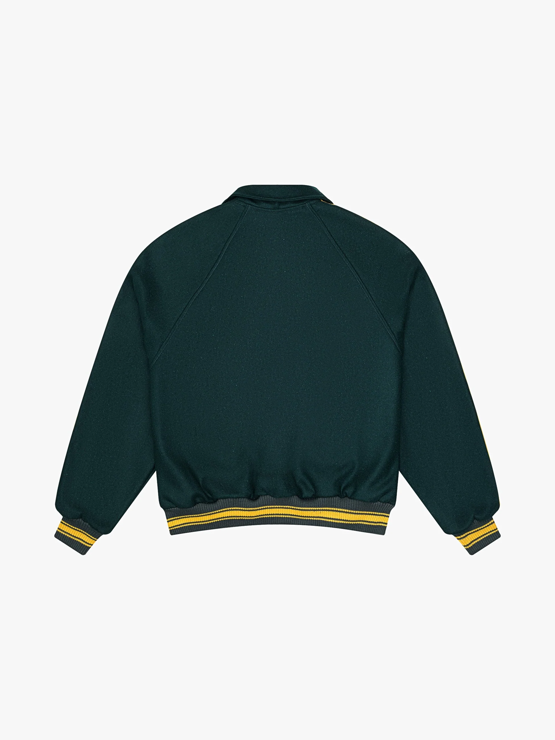 RHUDE UNISEX'S GREEN VARSITY RAGLAN JACKET - Image 2