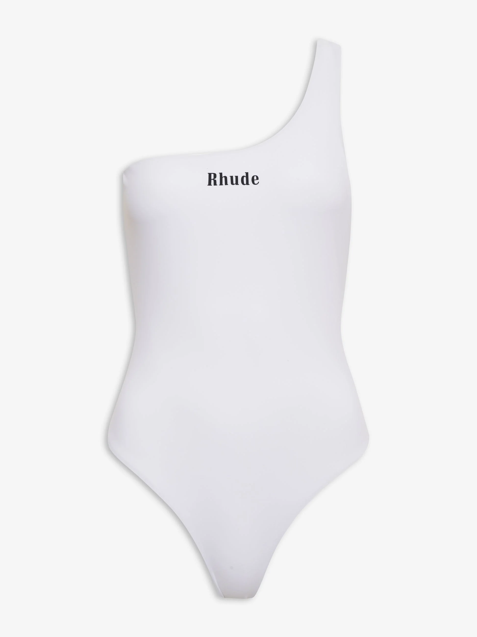 RHUDE WOMEN'S WHITE ONE-SHOULDER SWIMSUIT