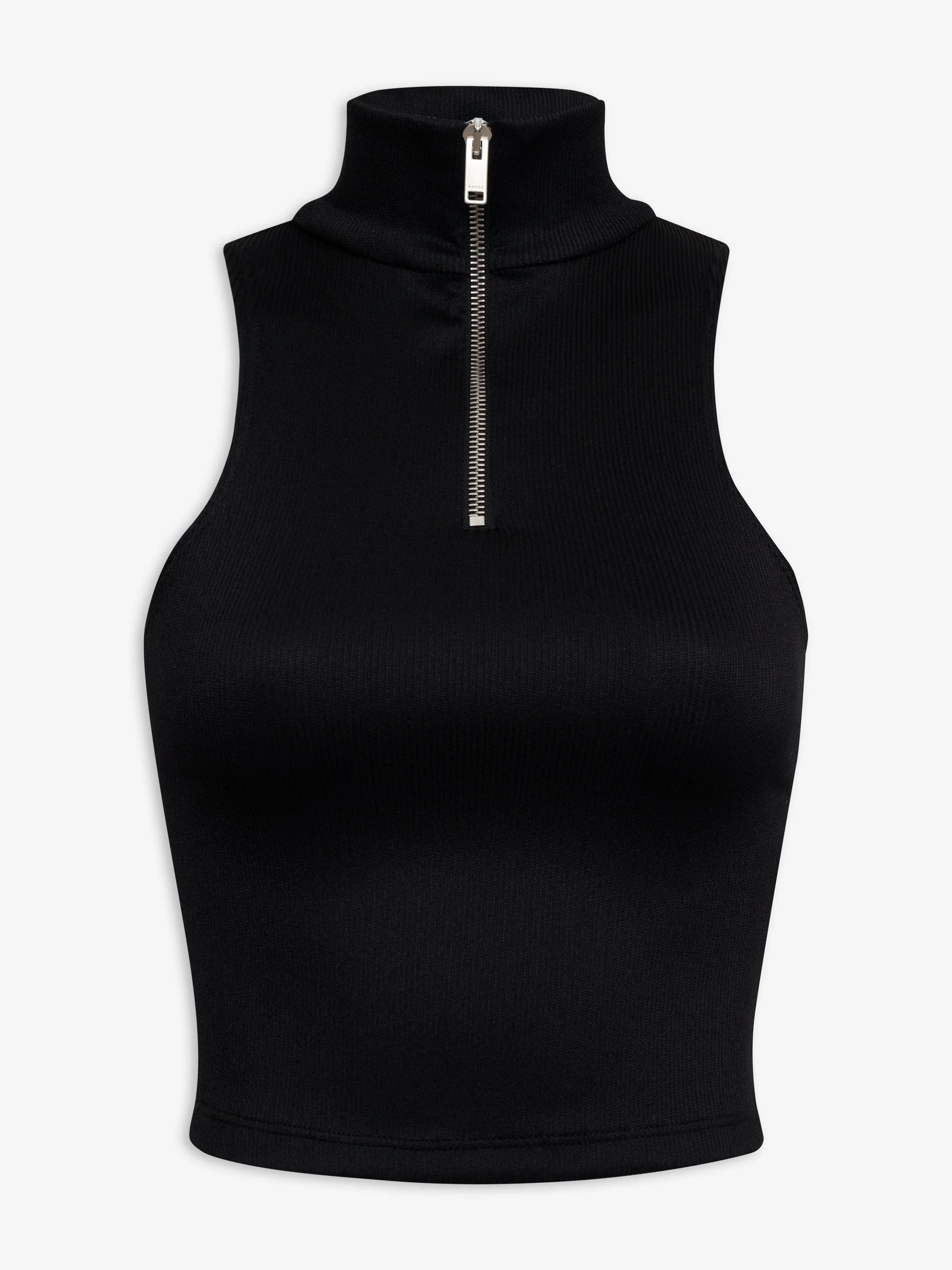 RHUDE WOMEN'S RIBBED KNIT TURTLE NECK Z BLACK NWT
