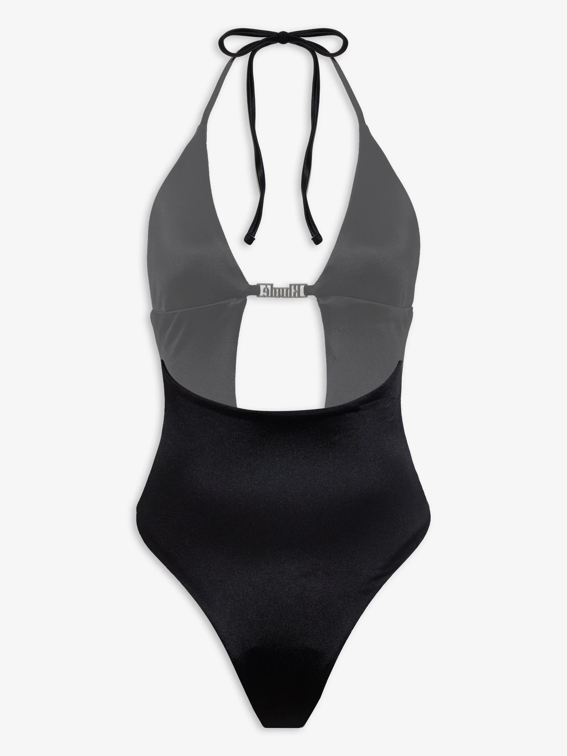 RHUDE WOMEN'S METALLIC BLACK CUTOUT ONE-PIECE SWIMSUIT - Image 2